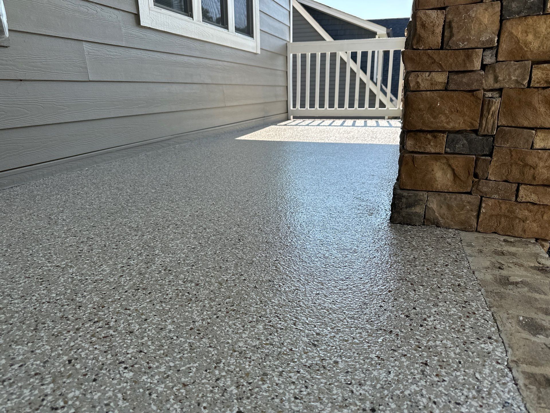 House Renovations! Pool Deck Transformation using Solstice Quartz  by Elite Floor Solutions