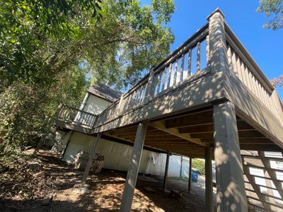 Elevated Deck and Accessibility Ramp Staining Project in Athens