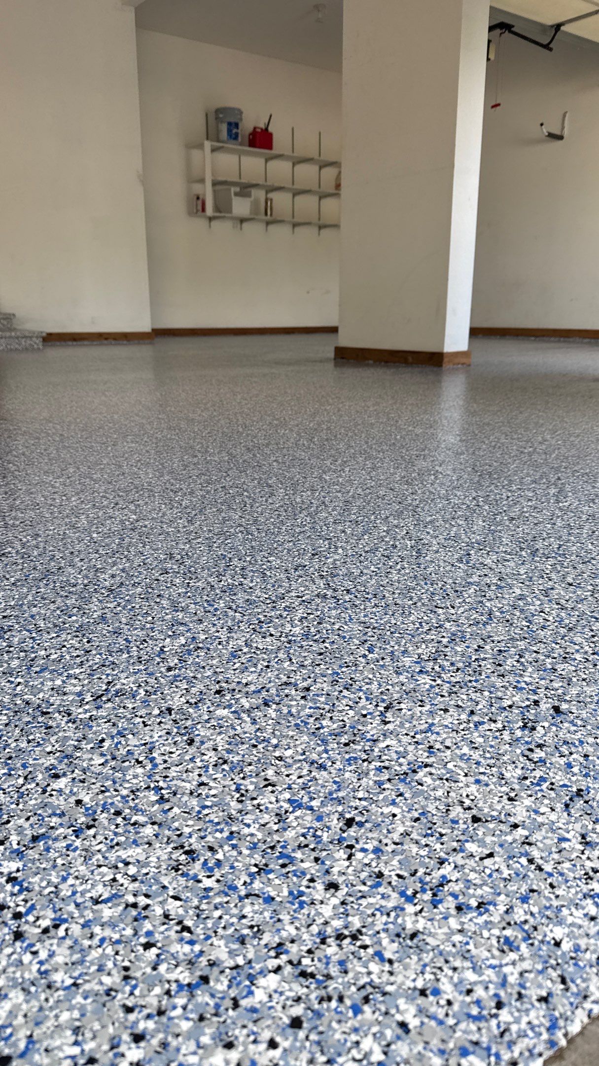 Custom "Comet" Epoxy Garage Floor Renovation in Lawrence by Banner Garage