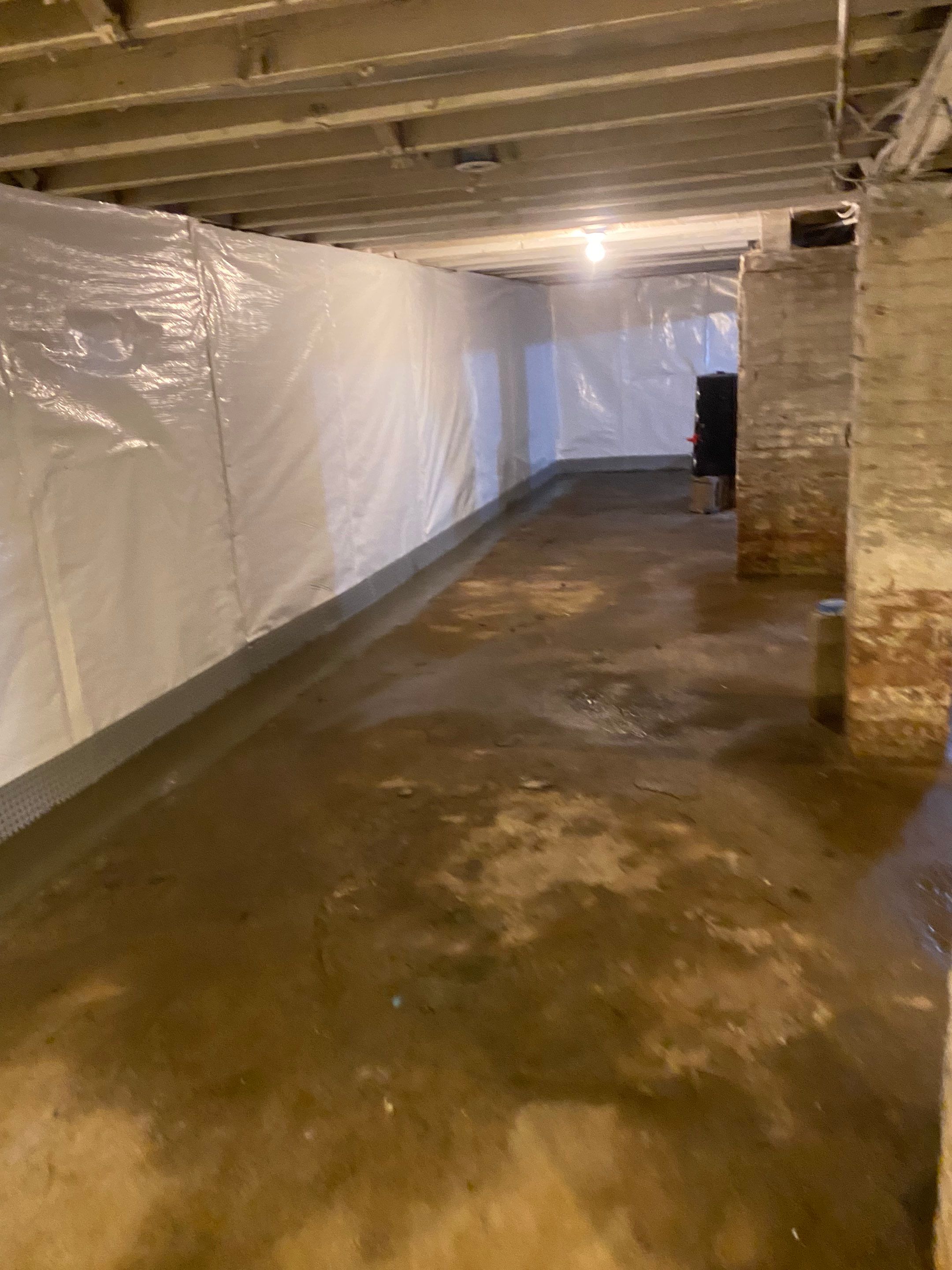 Interior French Drain & Wall Vapor Barrier in Newark, NJ  by Pure Service Pro, LLC 
