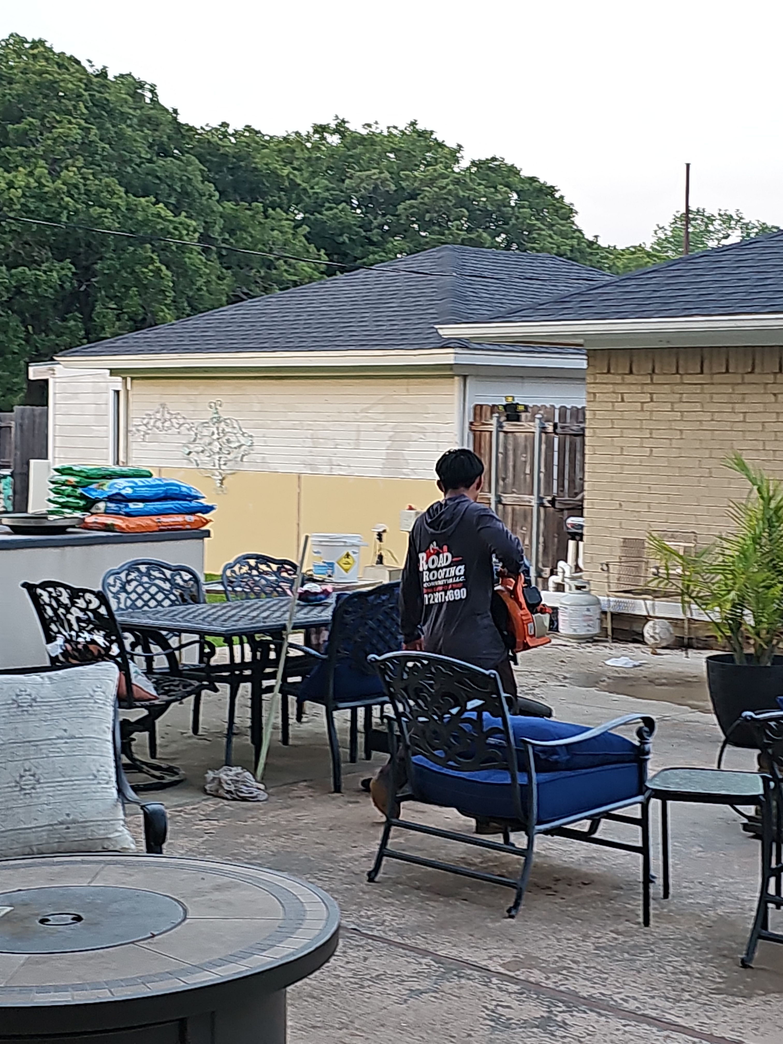 "Full Roof Replacement Due to Hail and Water Damage – Before & After" by road roofing llc