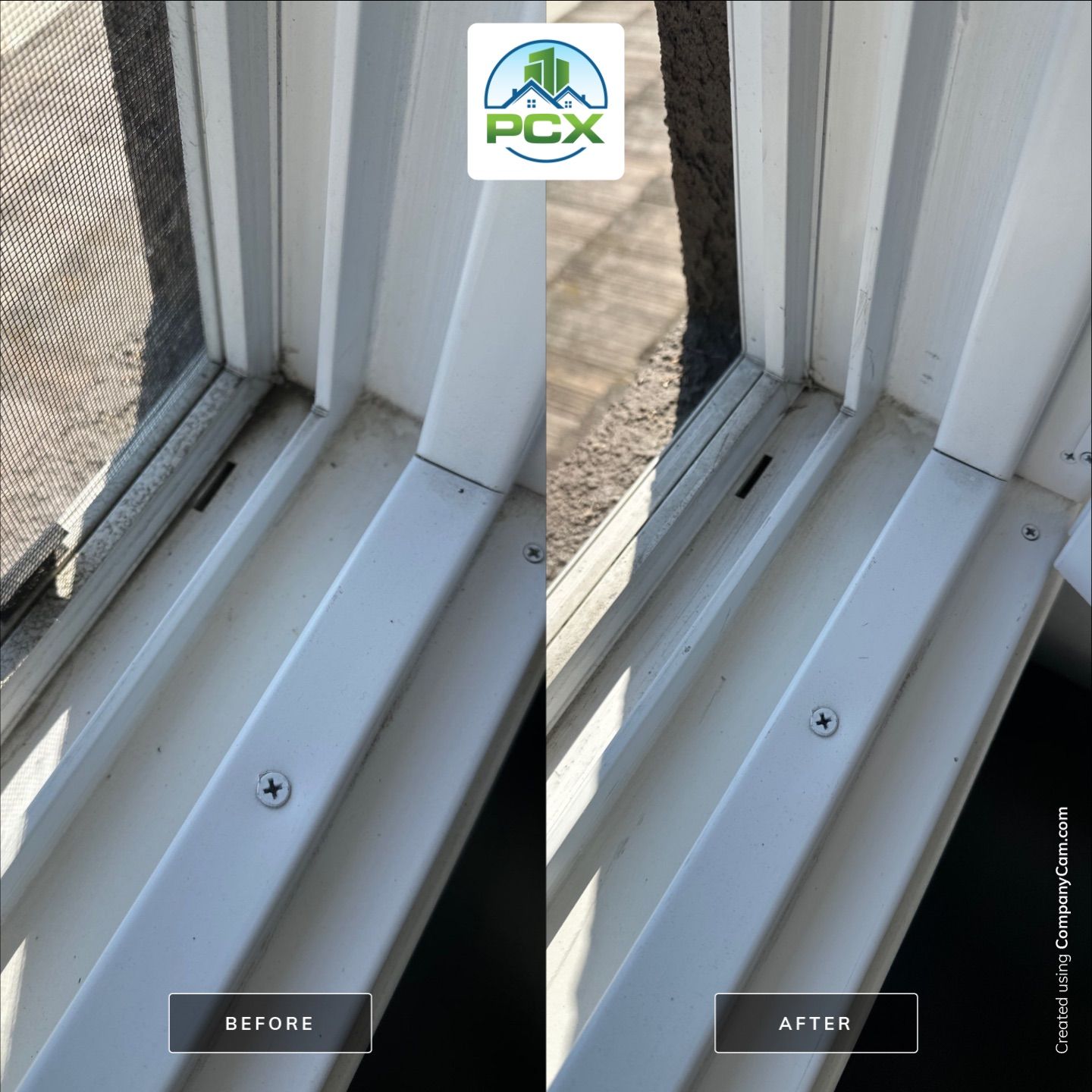 Squeegee Professional Window Cleaning with Track Detail by Property Cleaning Experts