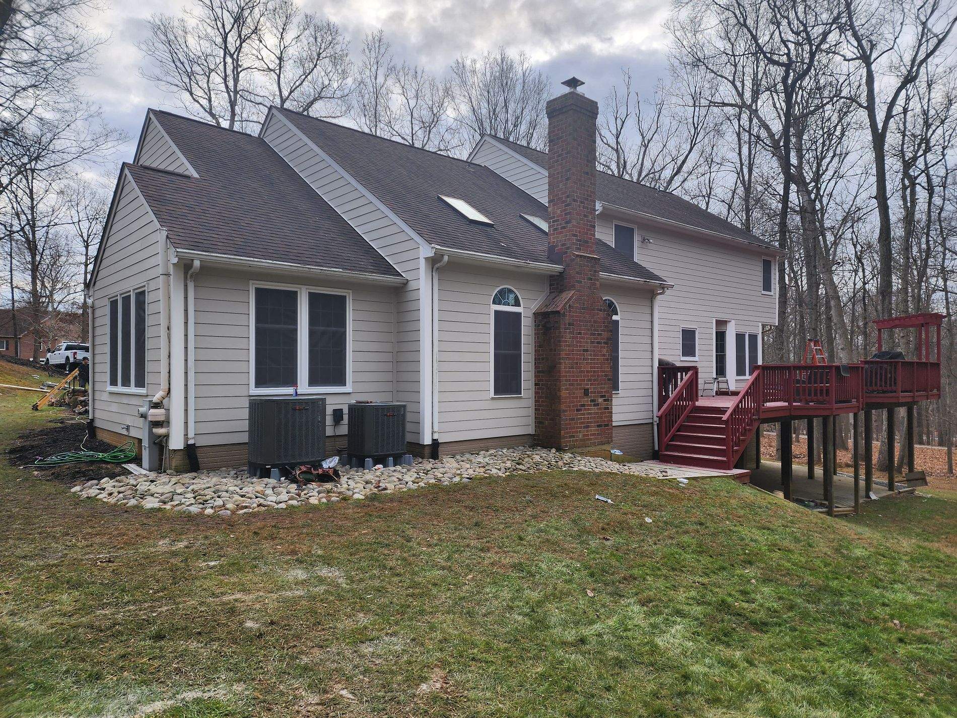 Siding Installation using James Hardie Siding- Cobblestone & Provia Signet Entry Door by Roof Right Inc