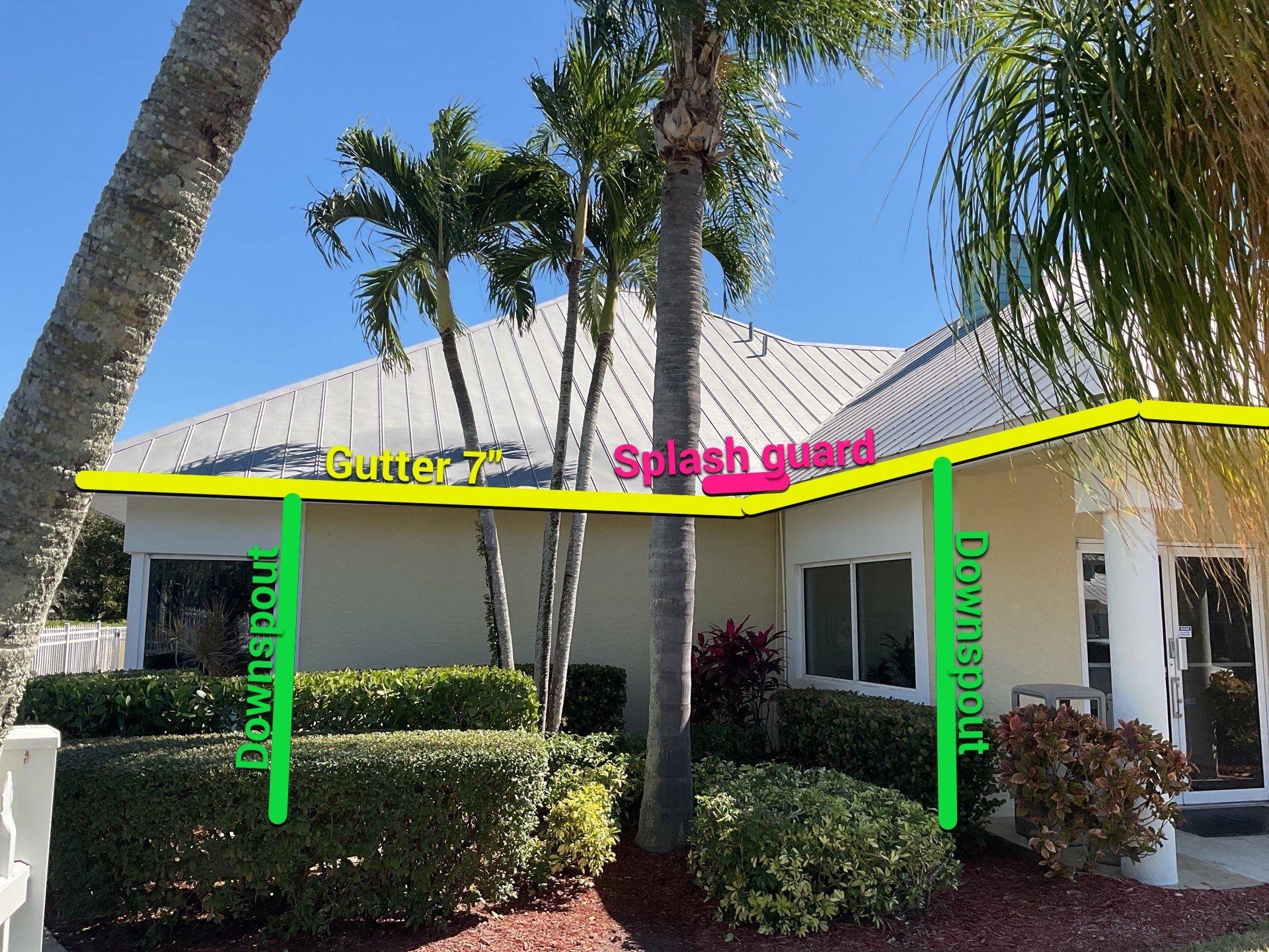 White K-Style Gutters in Fort Myers FL by Gutter Professors