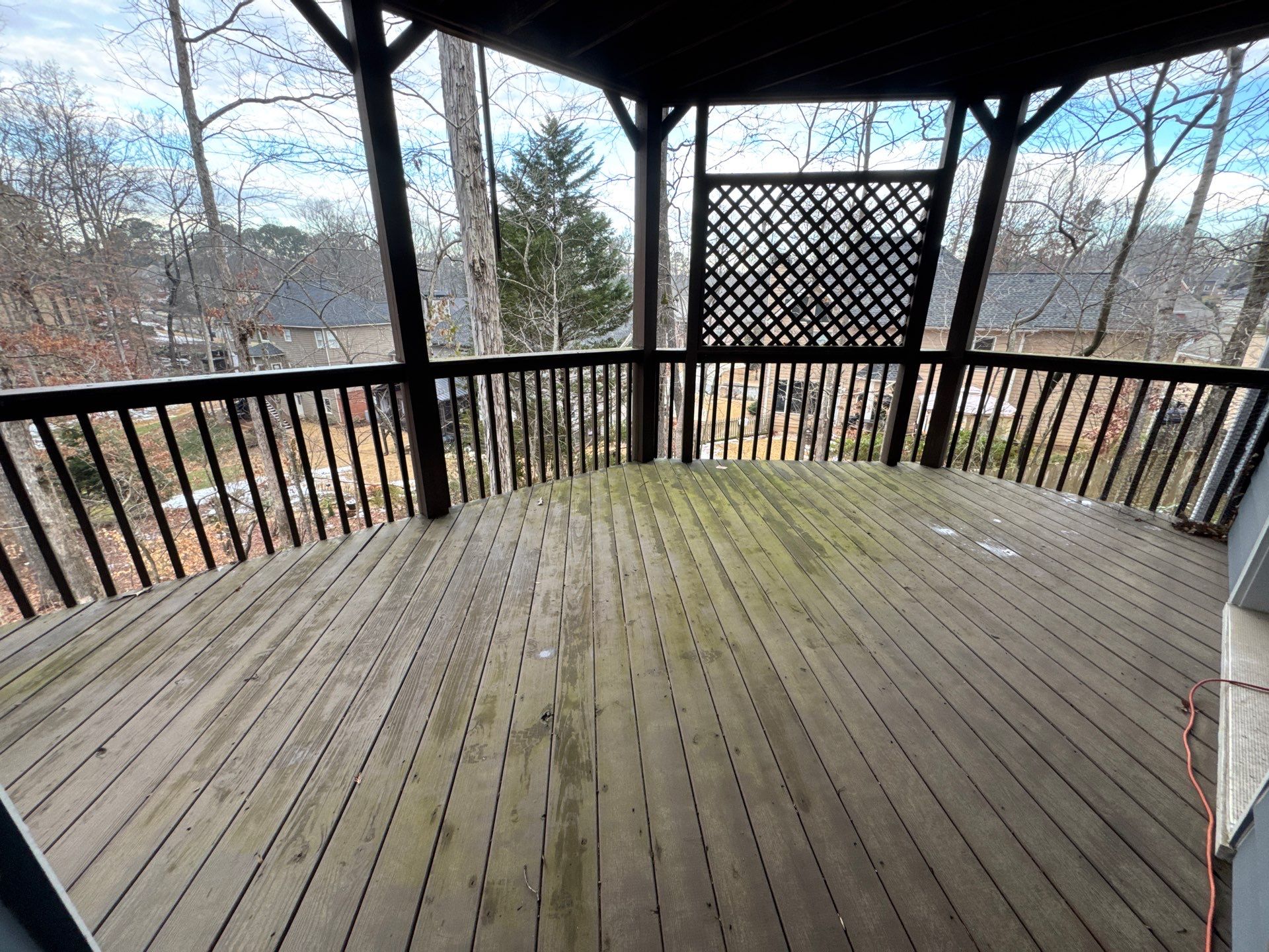 Two-Story Pressure-Treated Wood Deck Installation in Acworth, Georgia by Swift Home Renovations