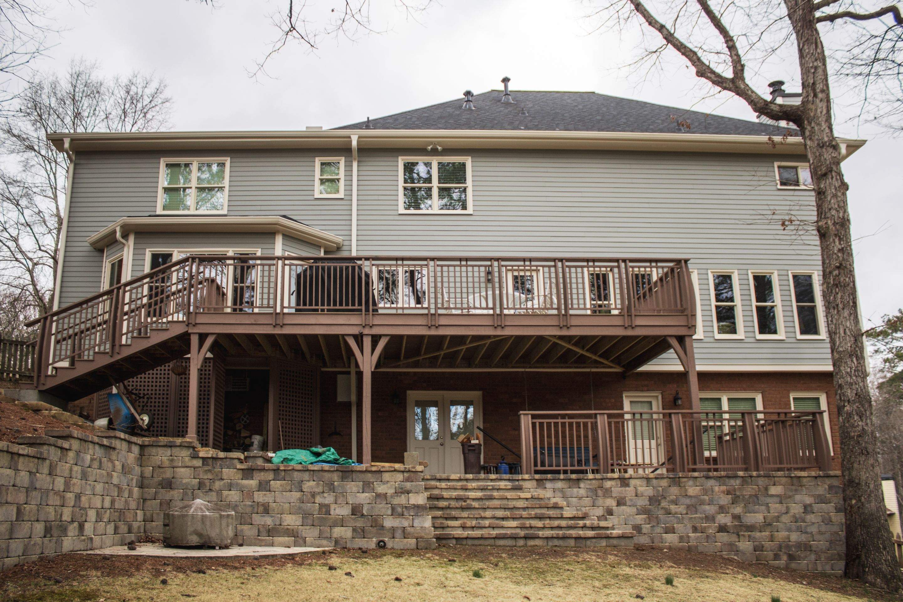 James Hardie Siding Replacement, Exterior Painting, Deck Stain, and Gutter Installation in Peachtree Corners, GA by Nelson Exteriors