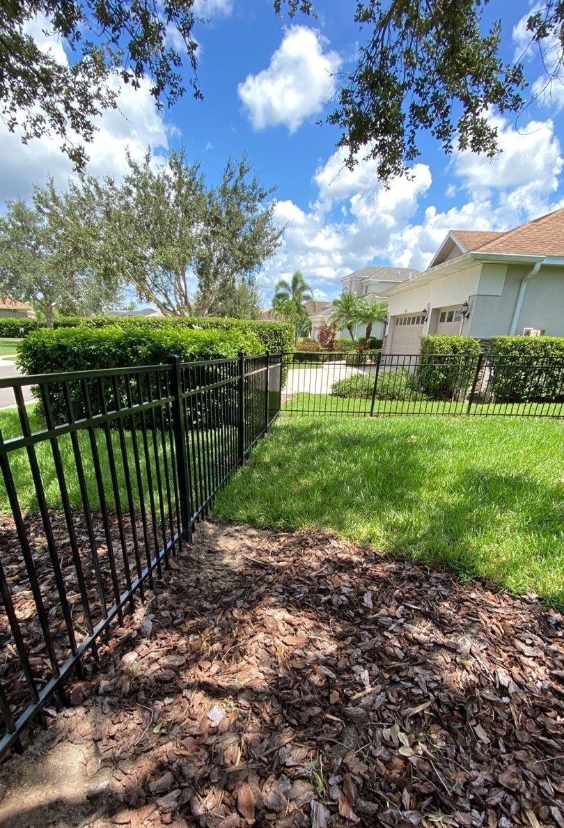 Aluminum Fence Installation using Black 3 Rail Aluminum Fence by Asap fence and gates, LLC