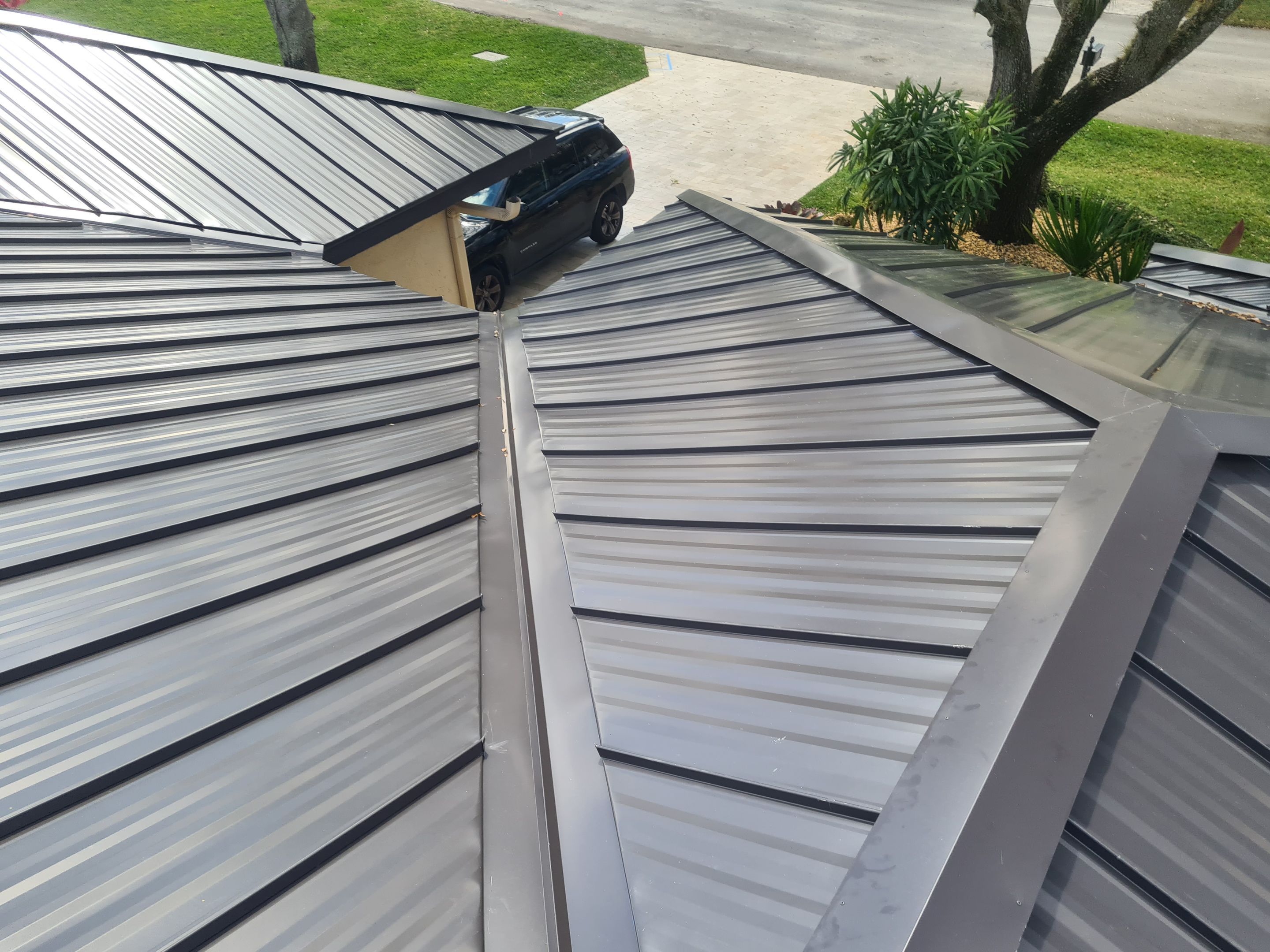 Residential Roofing Installation using 1" Nail strip metal roof by BLUES BROTHERS ROOFING