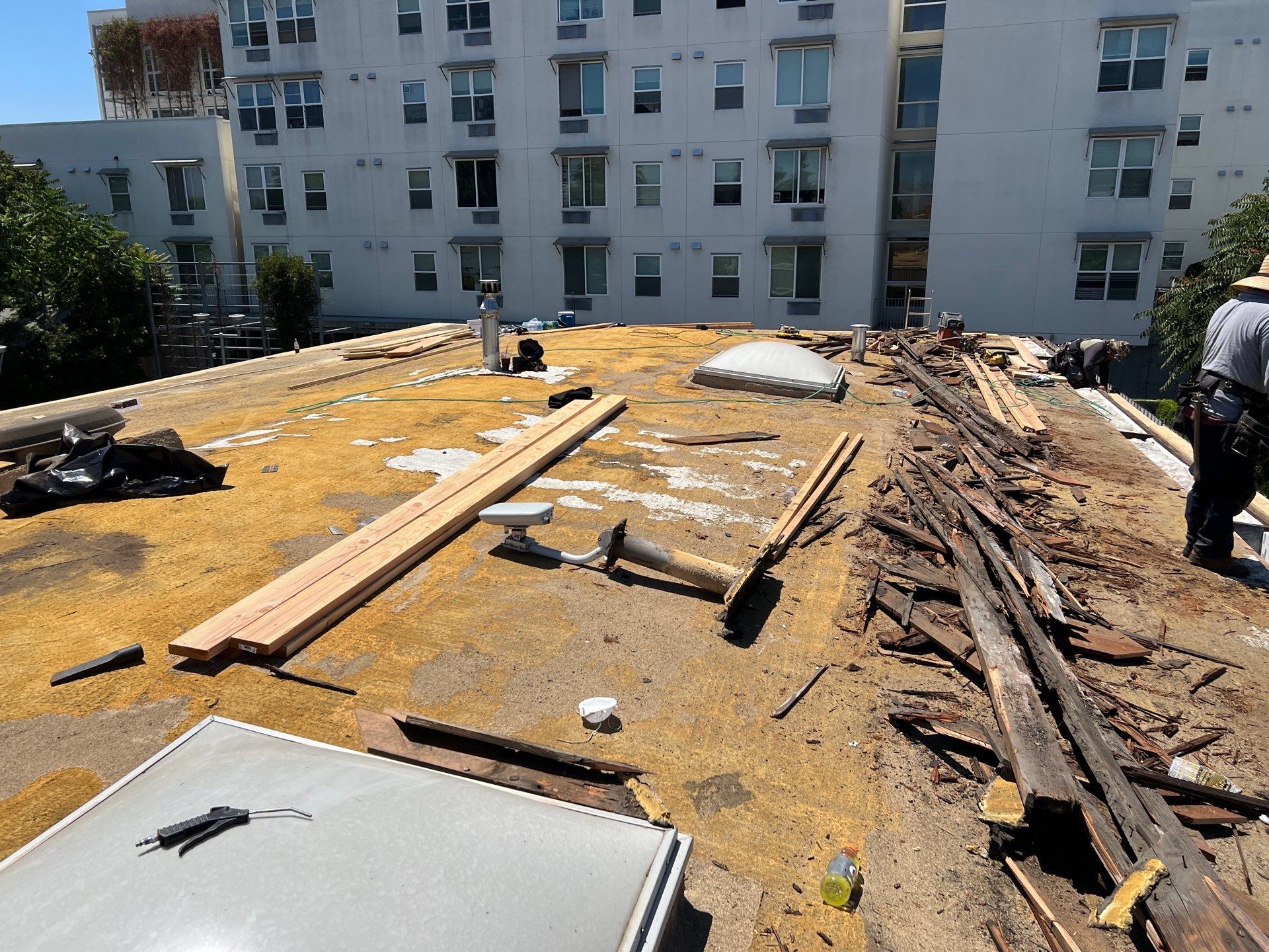 Foam Refurbish using Conklin Benchmark/PUMA XL coatings and spray foam by Straight Edge Roofing Inc