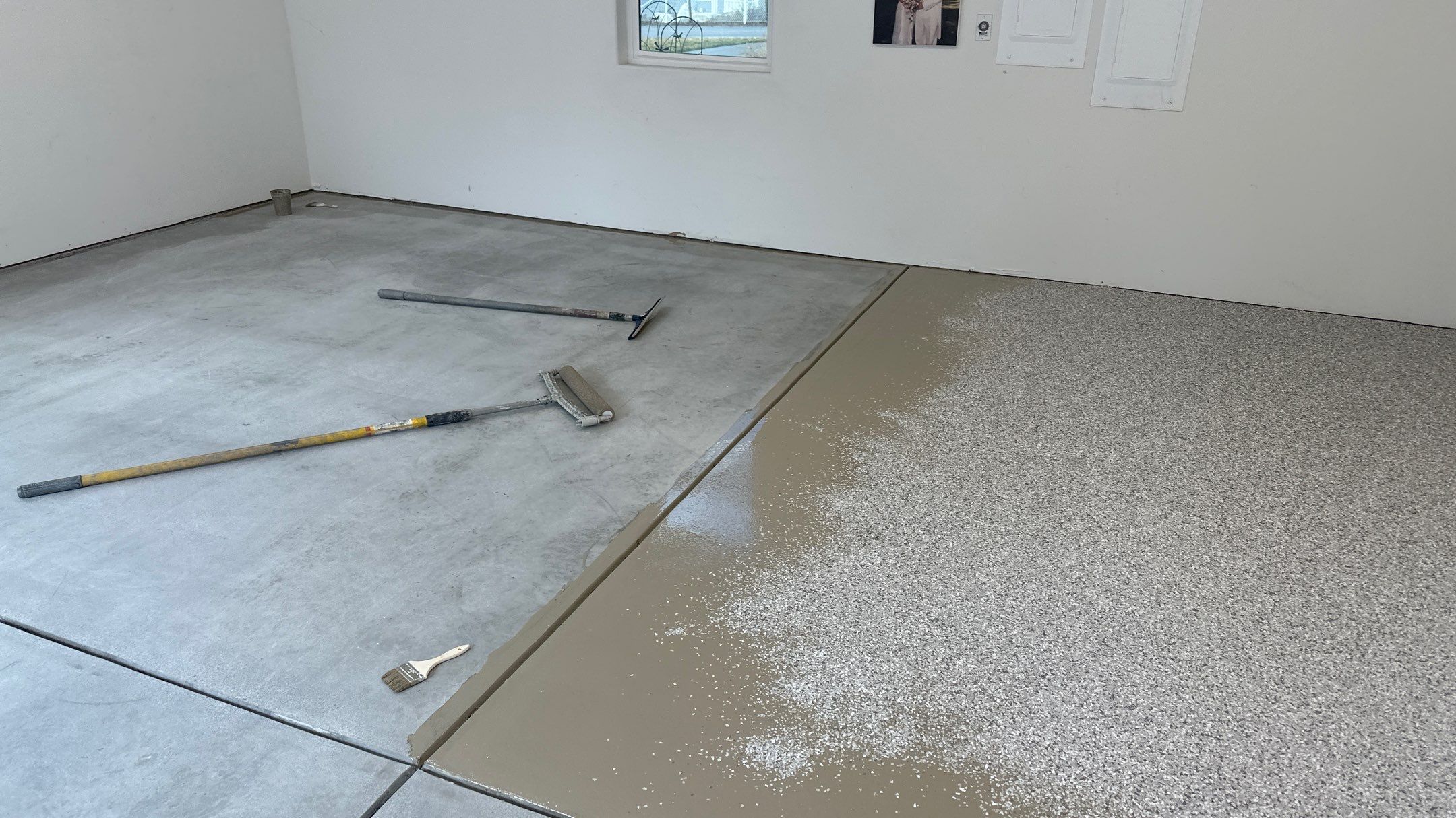 Garage Transformation using Mt Everest by Croc Coatings, LLC