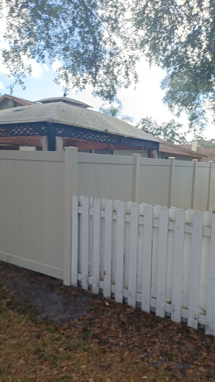 Sarasota, FL 6ft. Tall Tan Vinyl Privacy Fence  by Asap fence and gates, LLC
