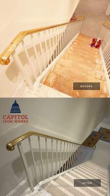 Modern Brass Top Rail Refurbishment - Washintong DC