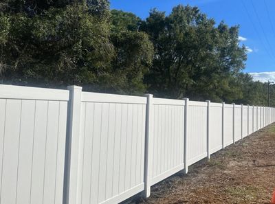 Vinyl Fence Installation using Vinyl Privacy Fence 