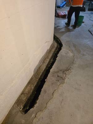 Drain Tile In-Floor Installation