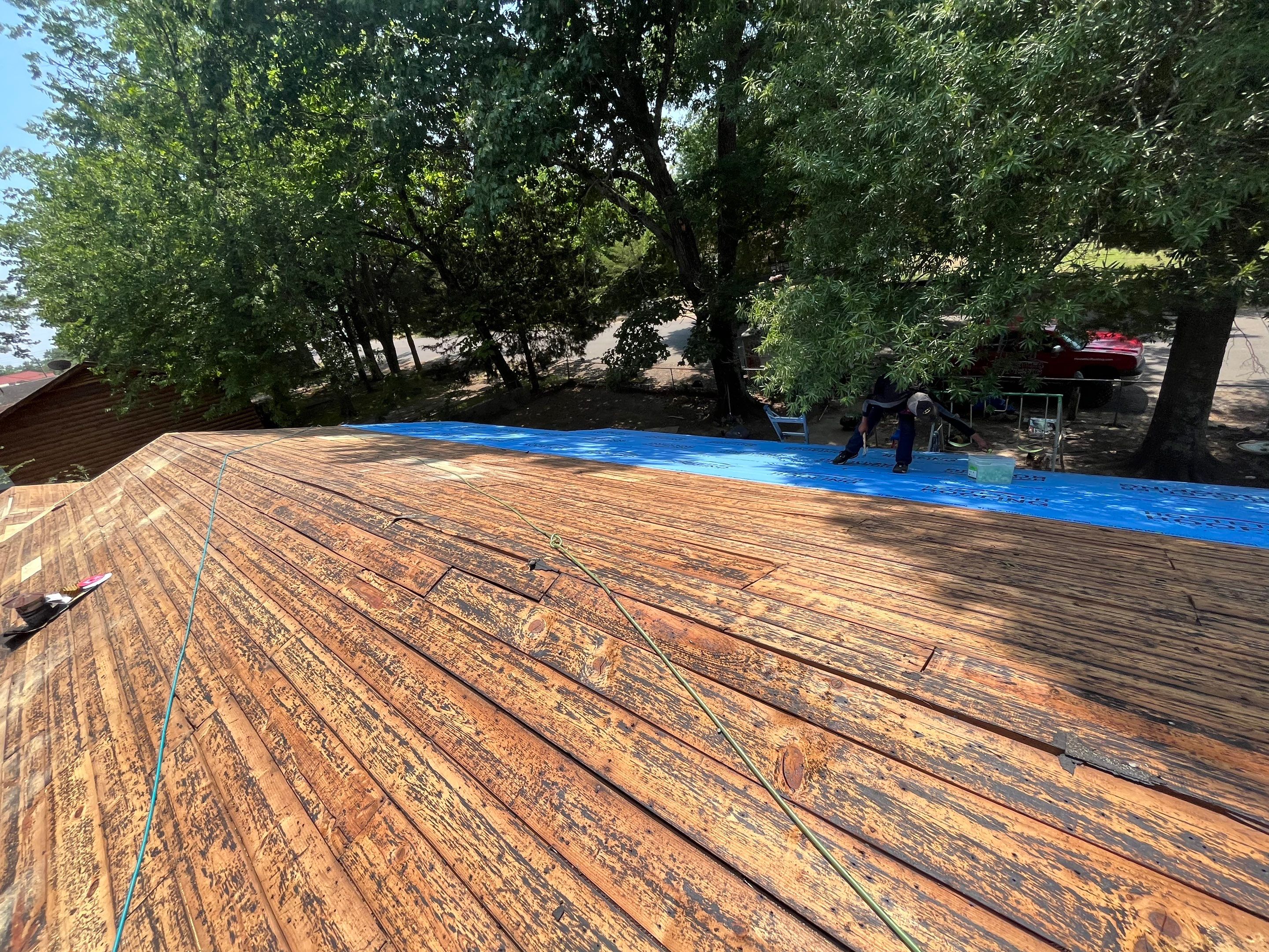 Residential Roofing Installation using 29 Gauge Galvalume Metal by Hostetler Roofing
