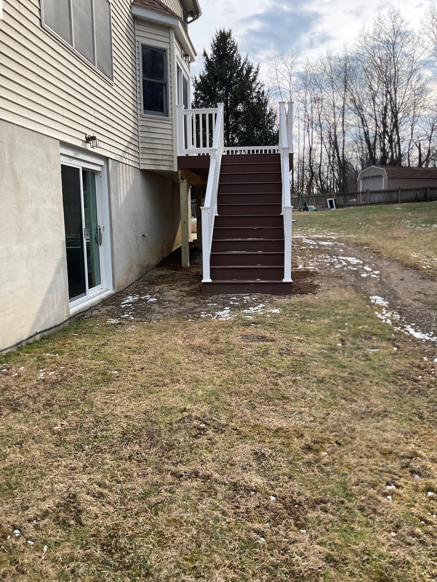 Patio door replacement and deck upgrade by Esh Builders