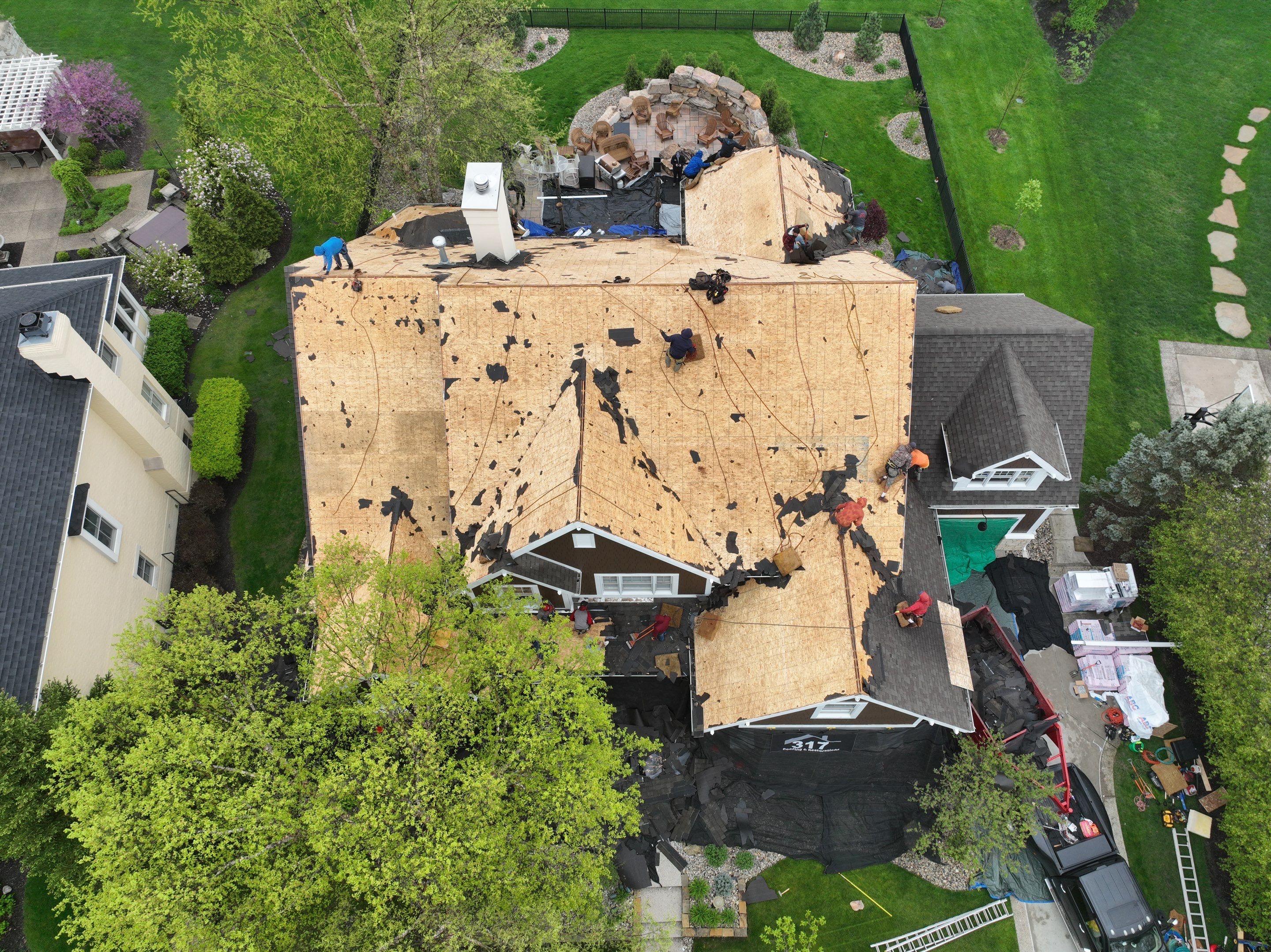 Roof Damage using Owens Corning Duration Storm by 317 Roofing & Restorations