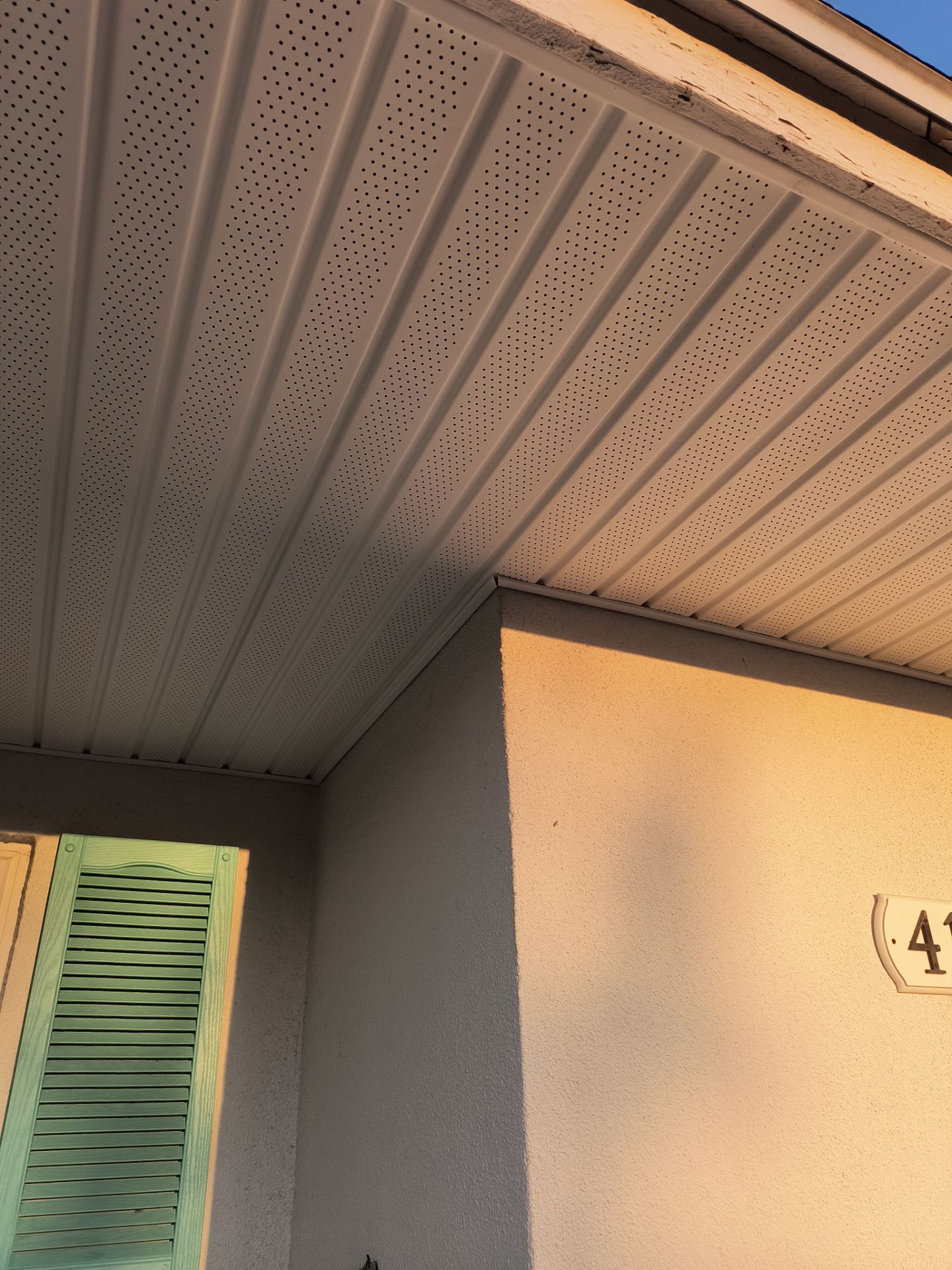 Soffit and Fascia Installation using White Soffit in Sarasota Fl by Gutter Professors