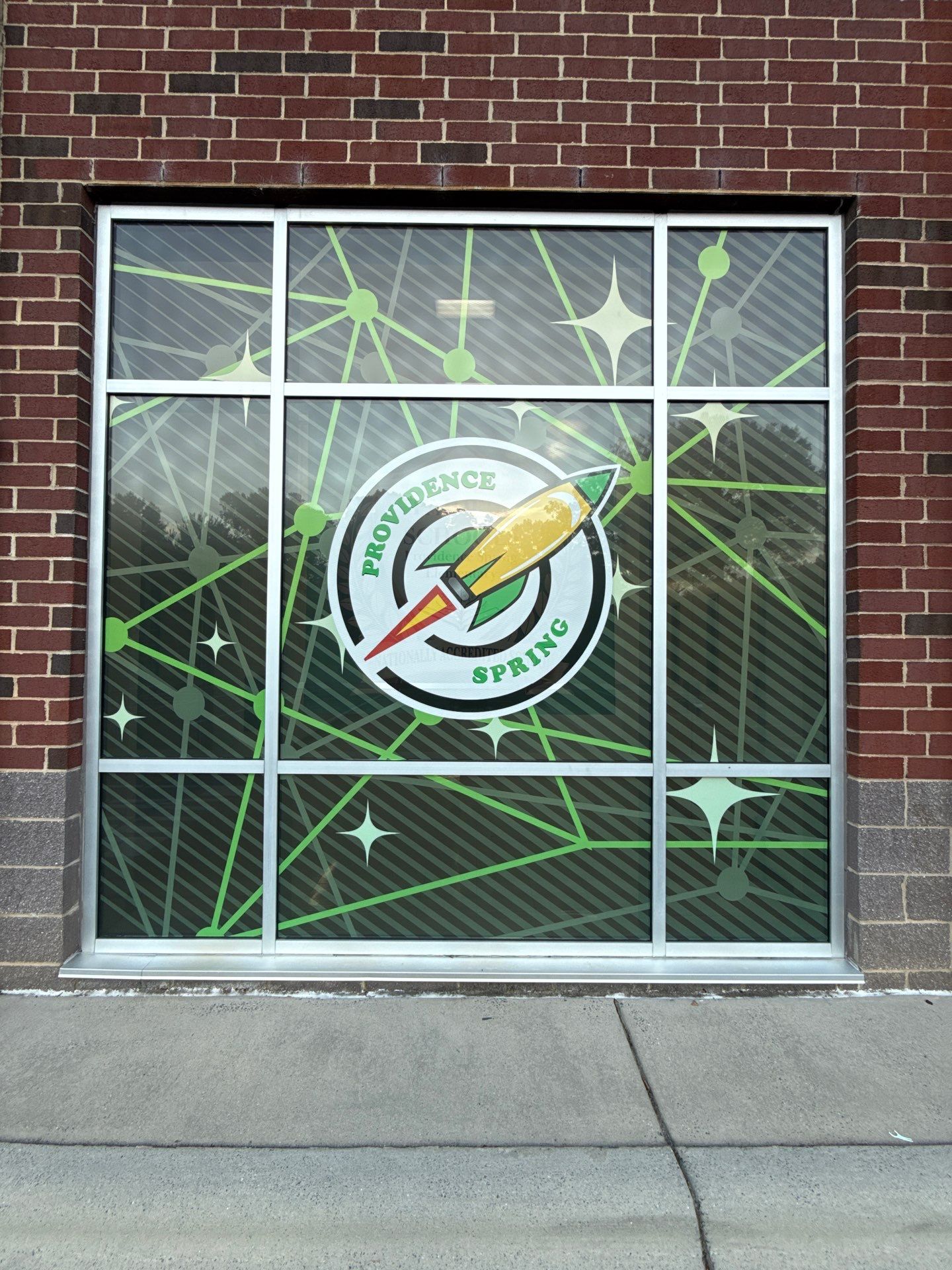Providence Spring Elementary - Custom Window Safety Film Installation by QC Signs and Graphics