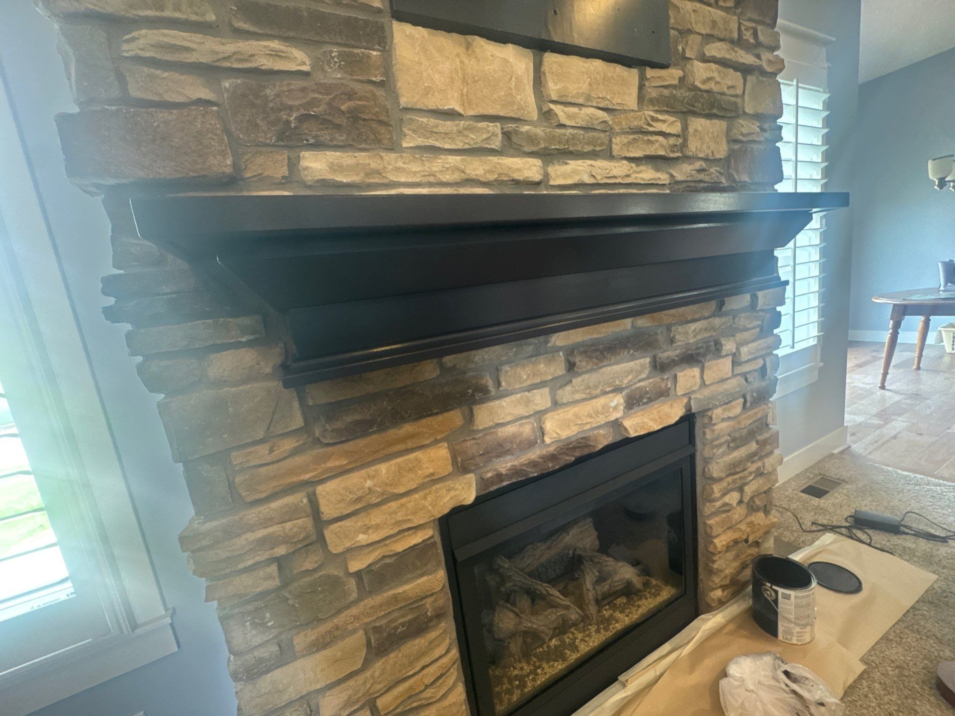 Residential Interior Repaint Color Change on Walls and Cabinets by Midwest Paint LLC