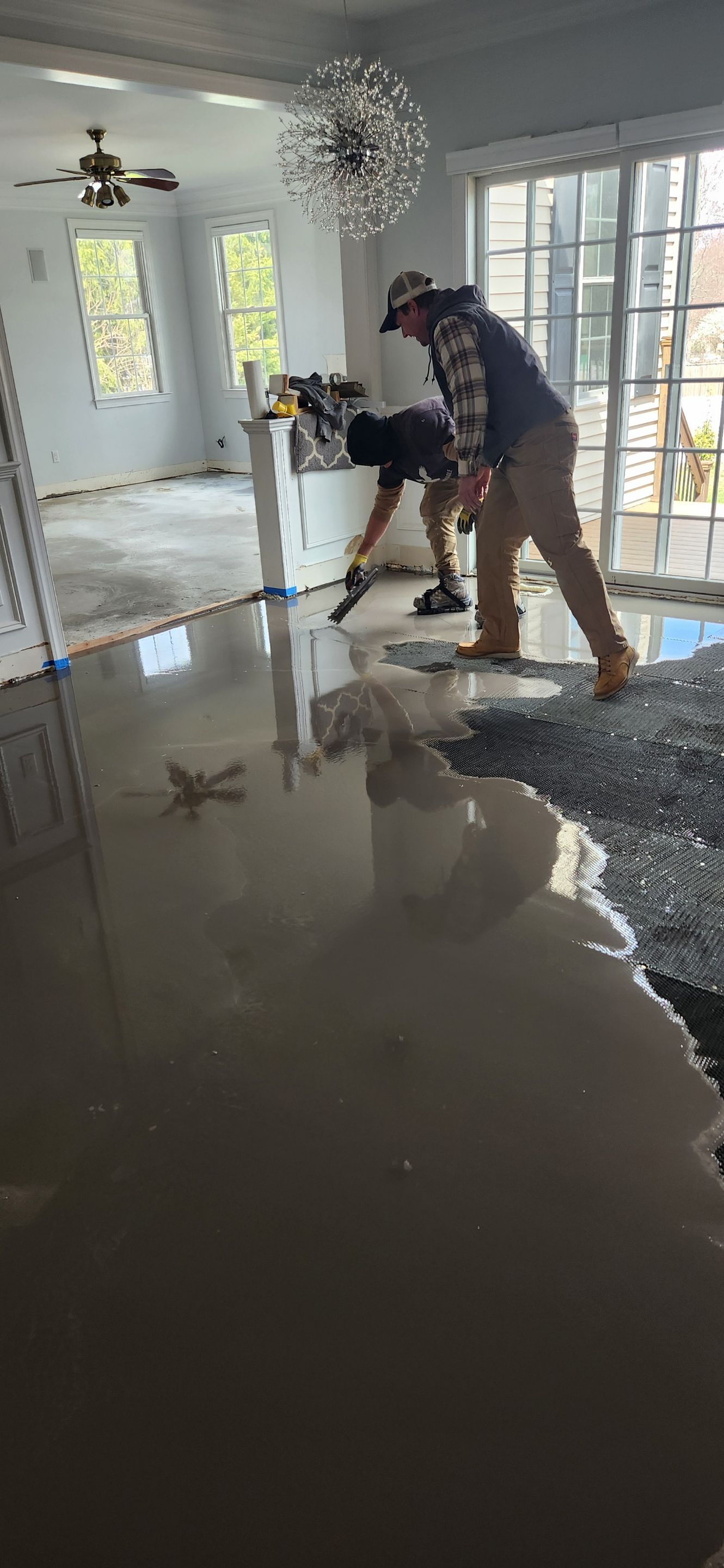 Large Format Tile Installation by Footprints Floors Morristown