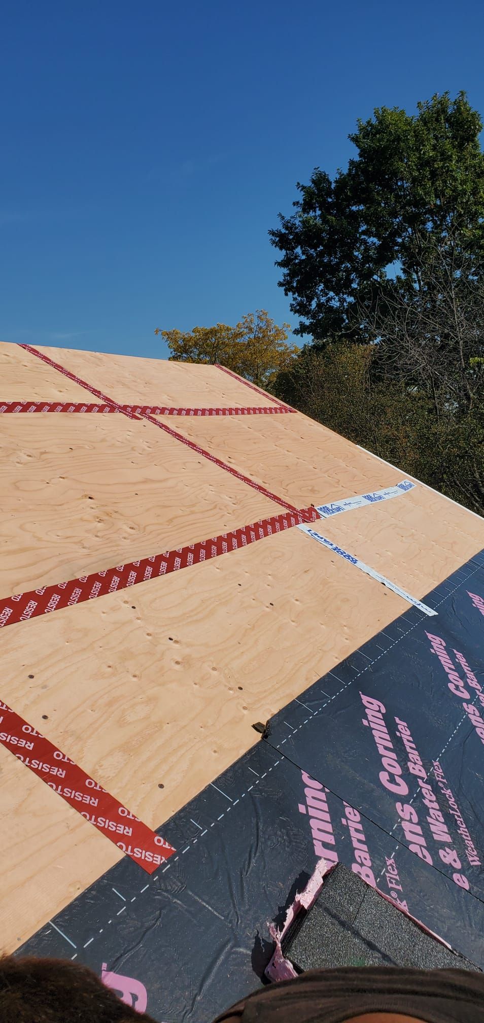 Residential Roofing Installation using Owens Corning TruDefinition Slatestone Gray by A Plus Exterior