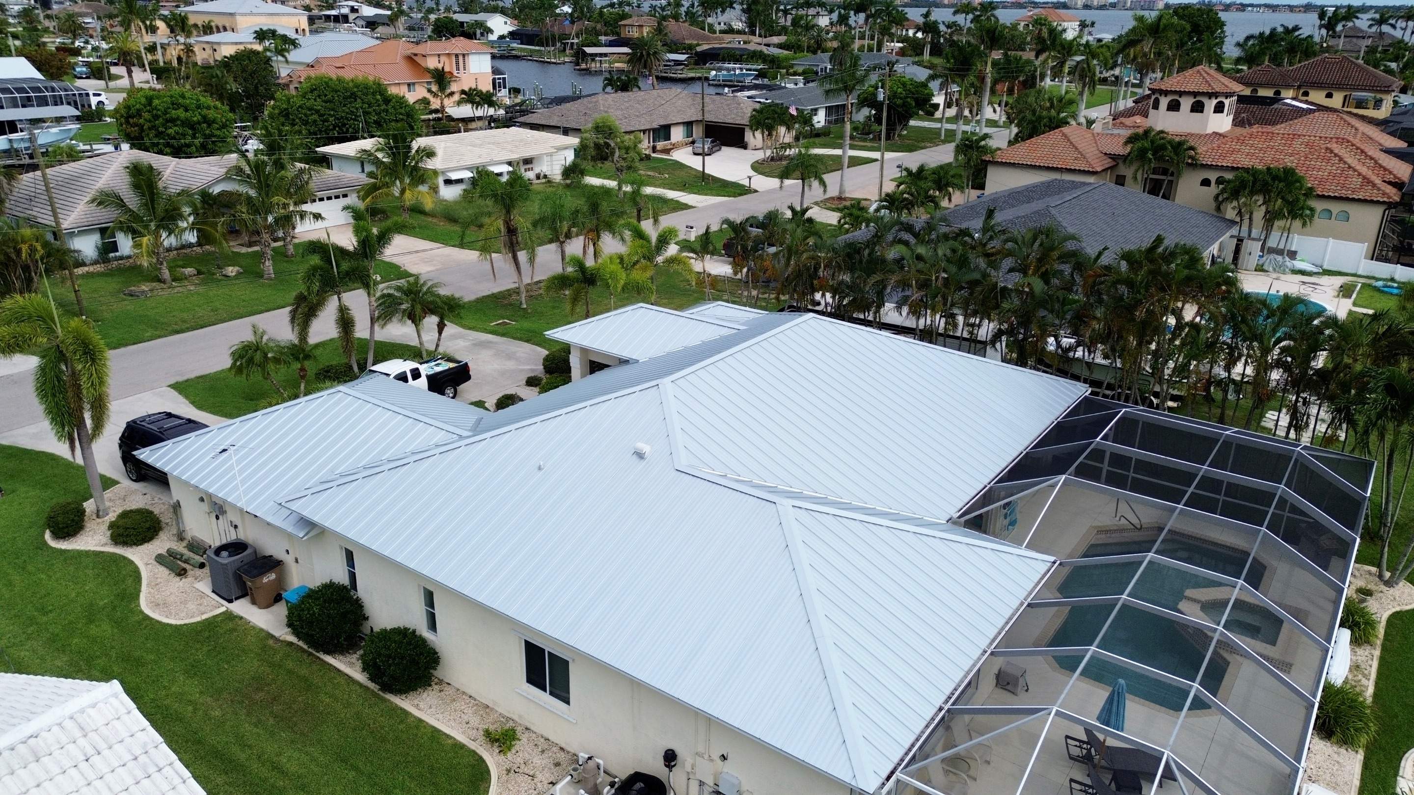 Residential Roofing Installation using Standing Seam Metal by Protek Roofing Heating Air & Solar
