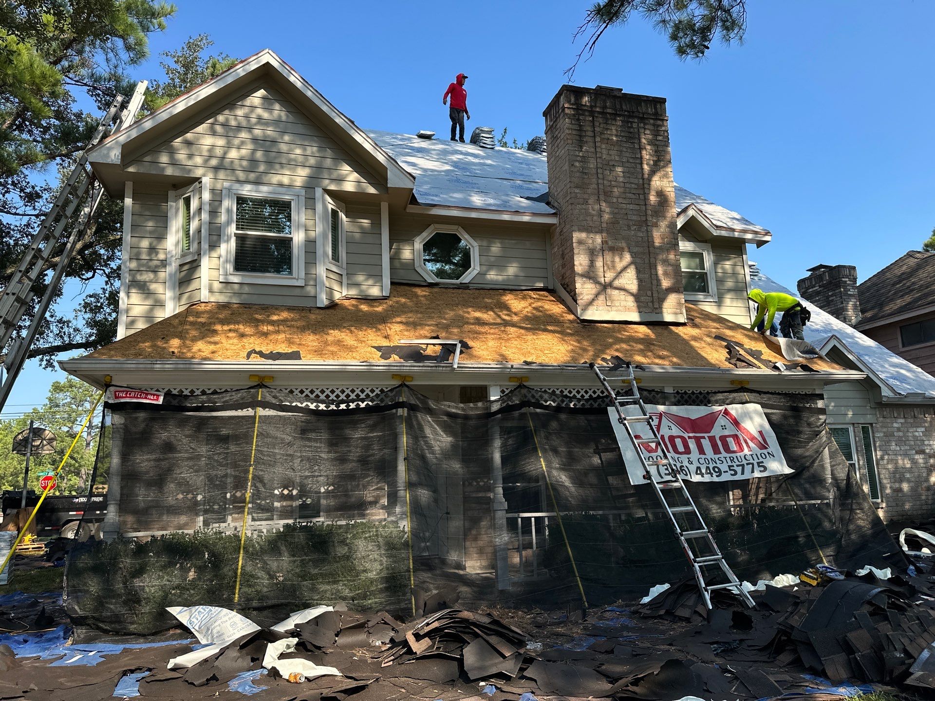 Project in Houston by Motion Roofing