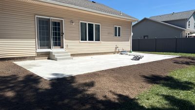 Broom Finished Patio 