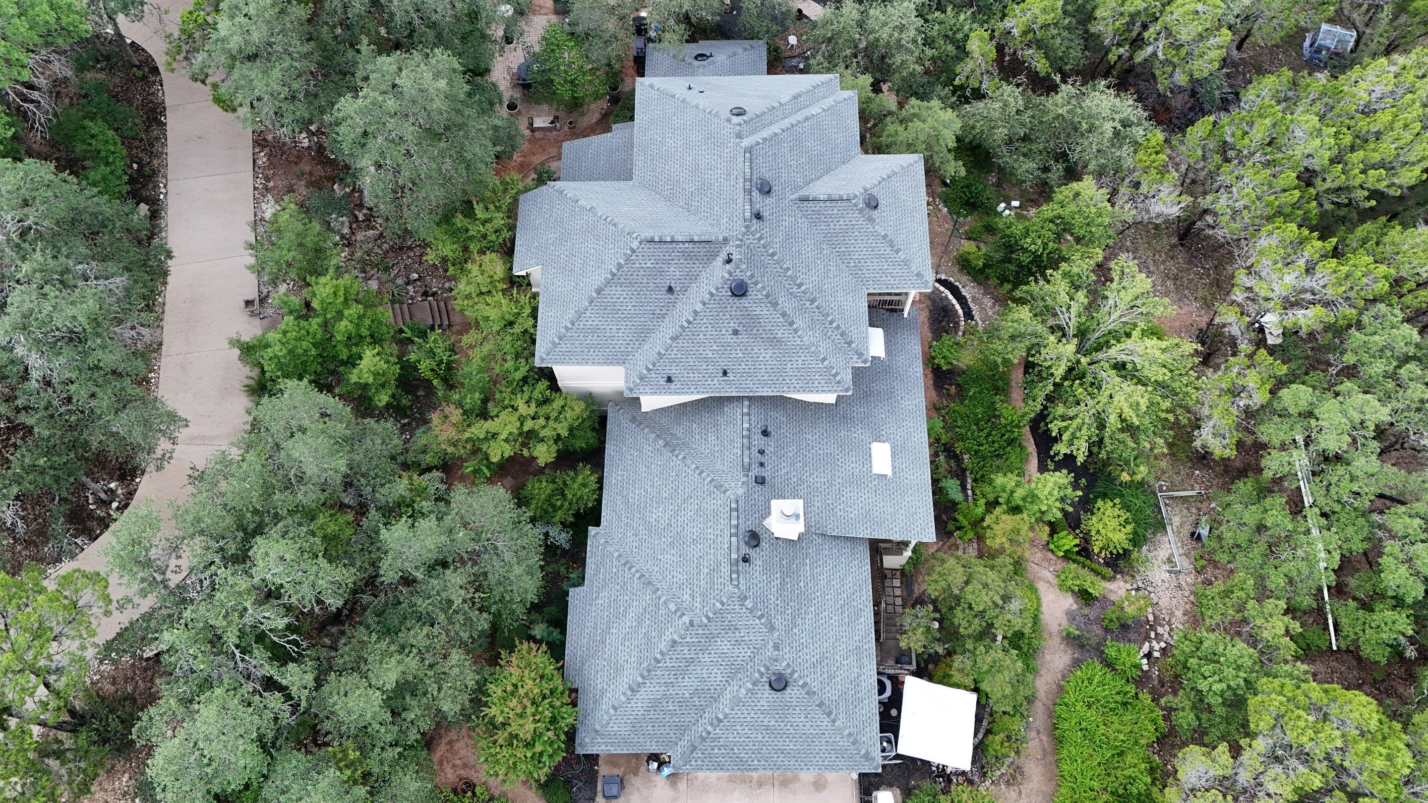Residential Roof Replacement using GAF - HDZ - Slate by Action Exteriors Austin