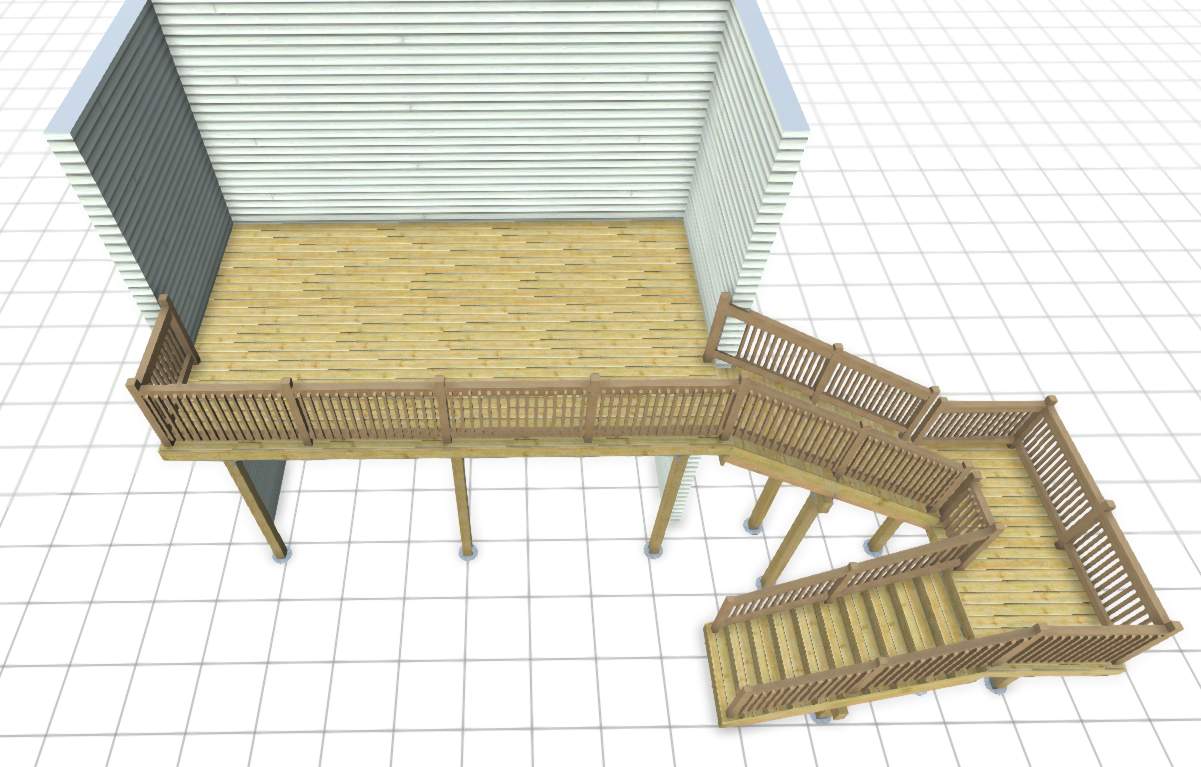 Million Dollar Lake - Deck and Fence by Pillar and Pine