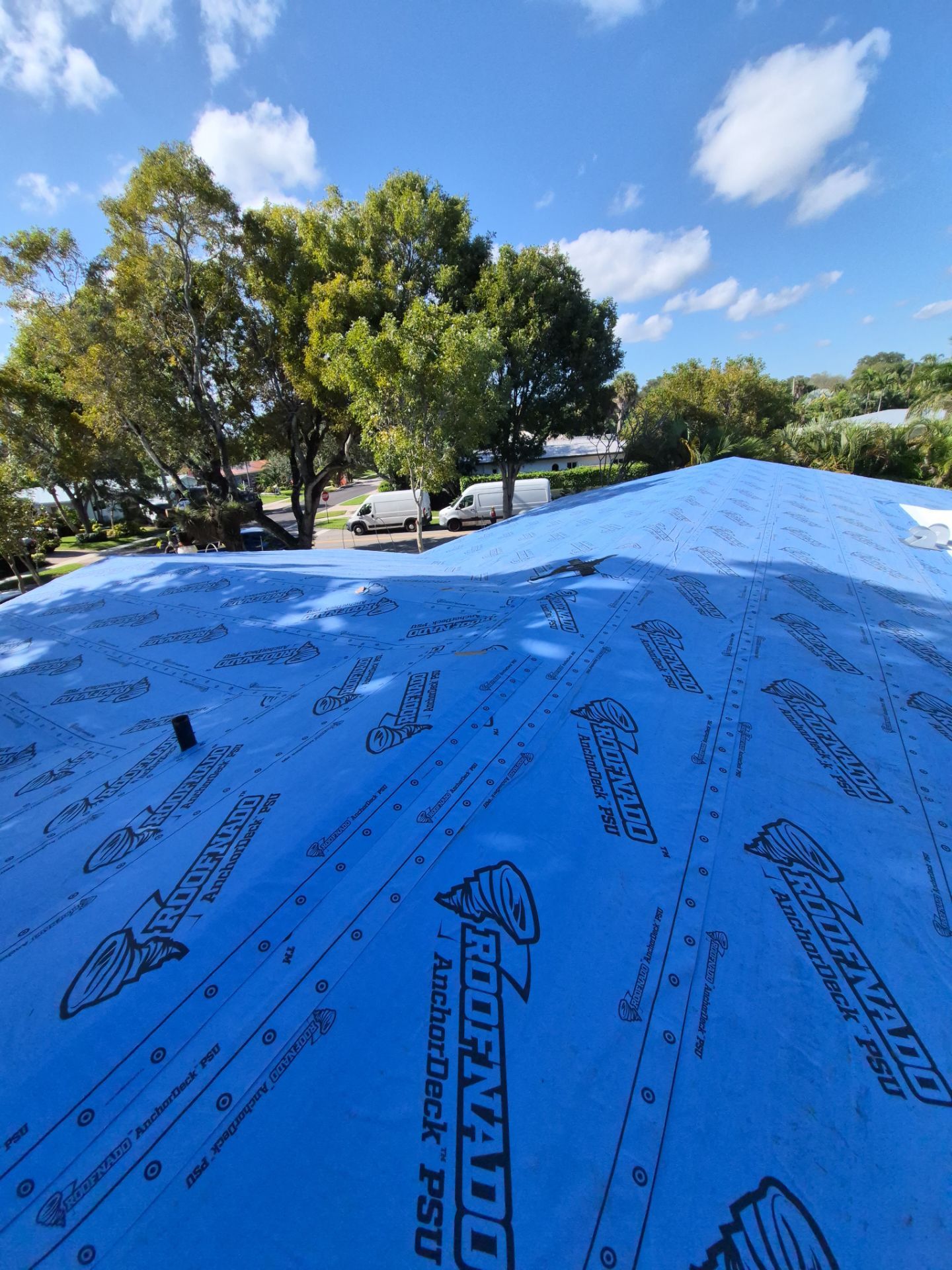 Residential Roofing Installation using 1" Nail strip metal roof by BLUES BROTHERS ROOFING