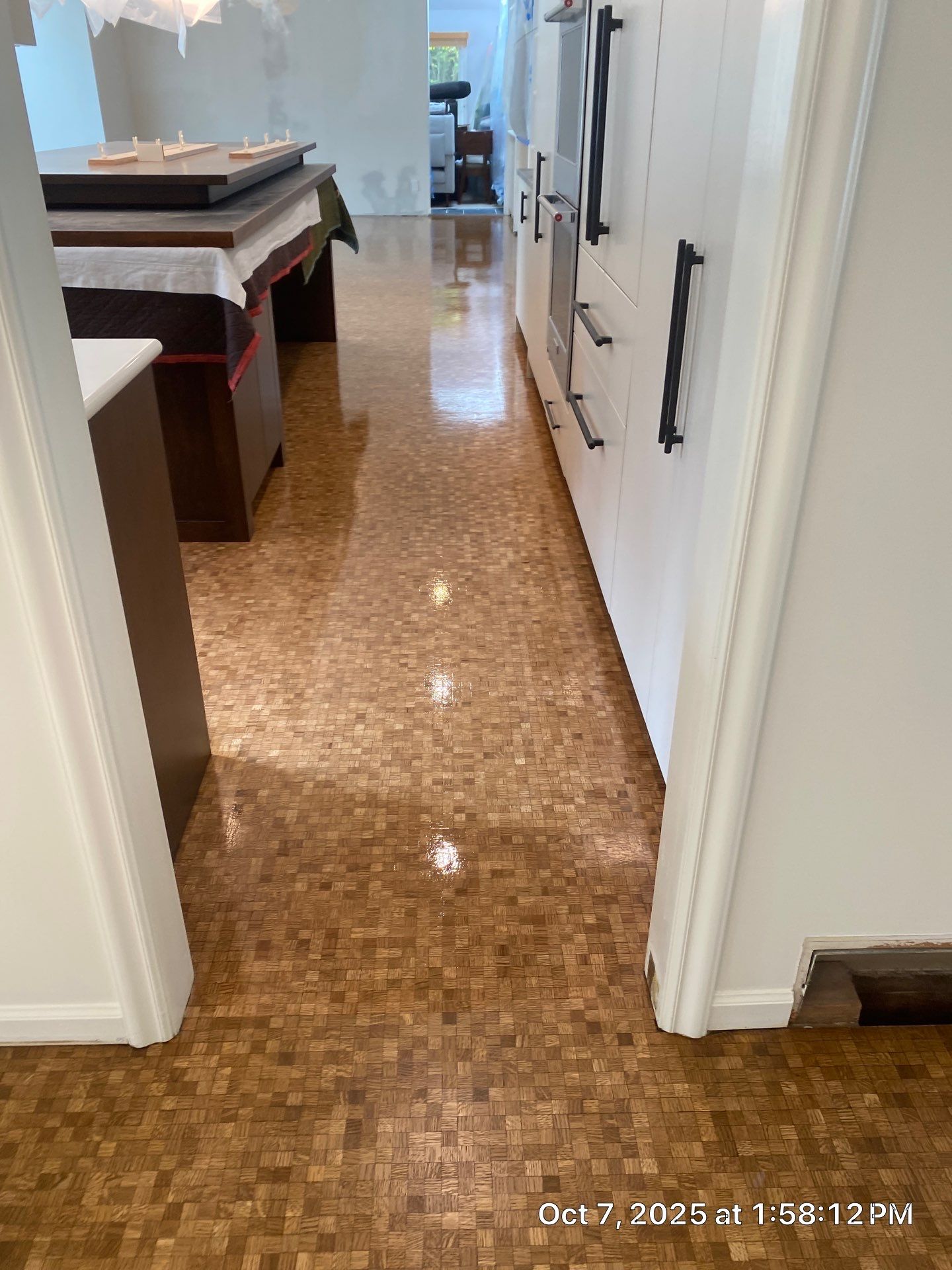 UNIQUE MID CENTURY MODERN Square Wood Tile Floor by RTBaldwin Hardwood Floors
