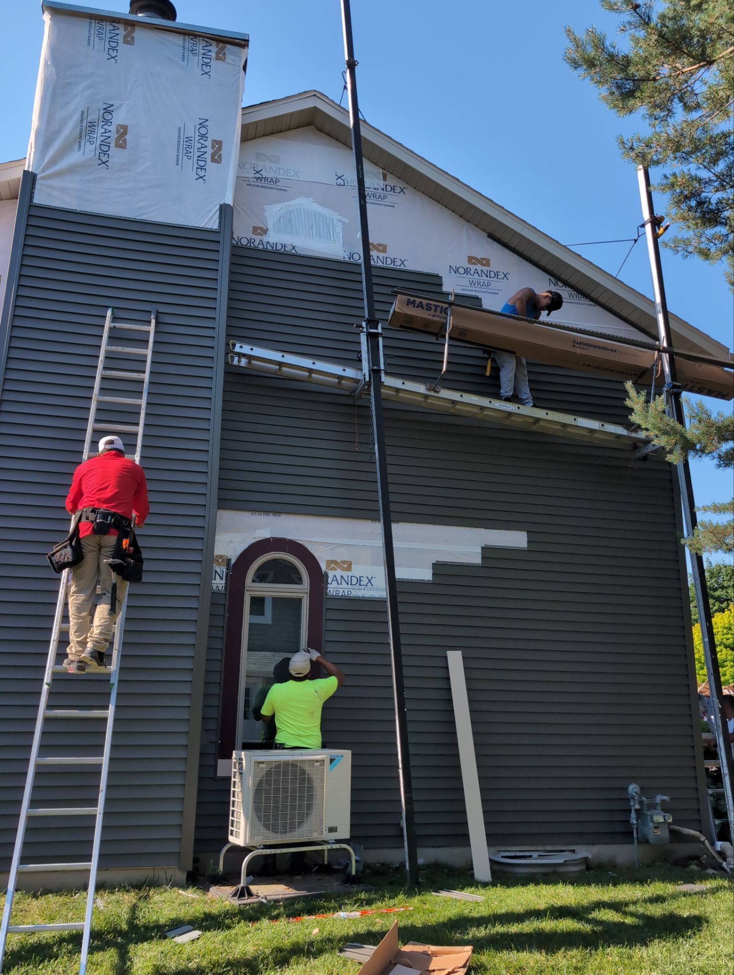 Bye Bye Cedar Siding ! Hello Misty Shadow! by Gellings Roofing and Siding LLC