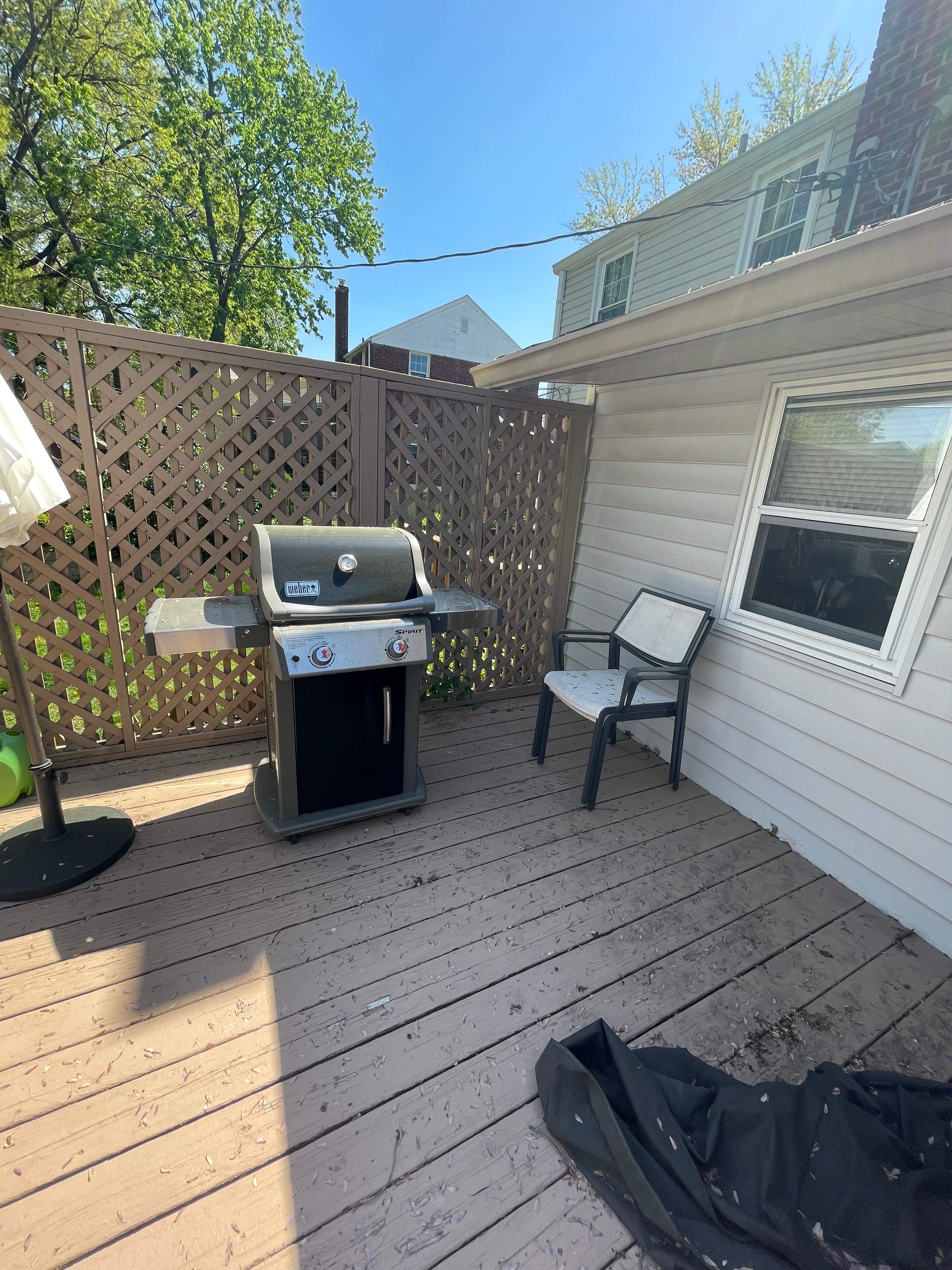 Deck resurfacing, railing replacement and concrete resurfacing by Fairfax Contractors, LLC