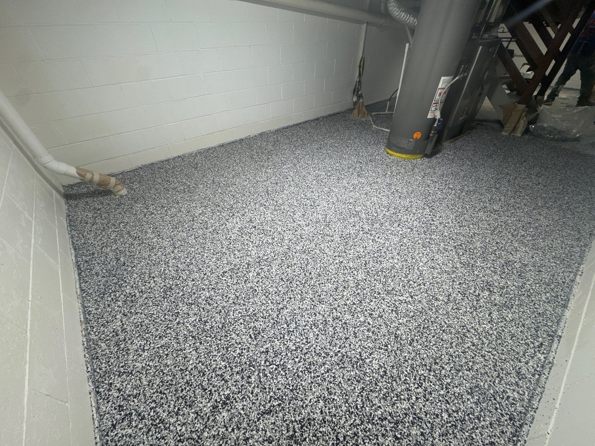 Repaint Walls and Apply Epoxy Flooring by Midwest Paint LLC