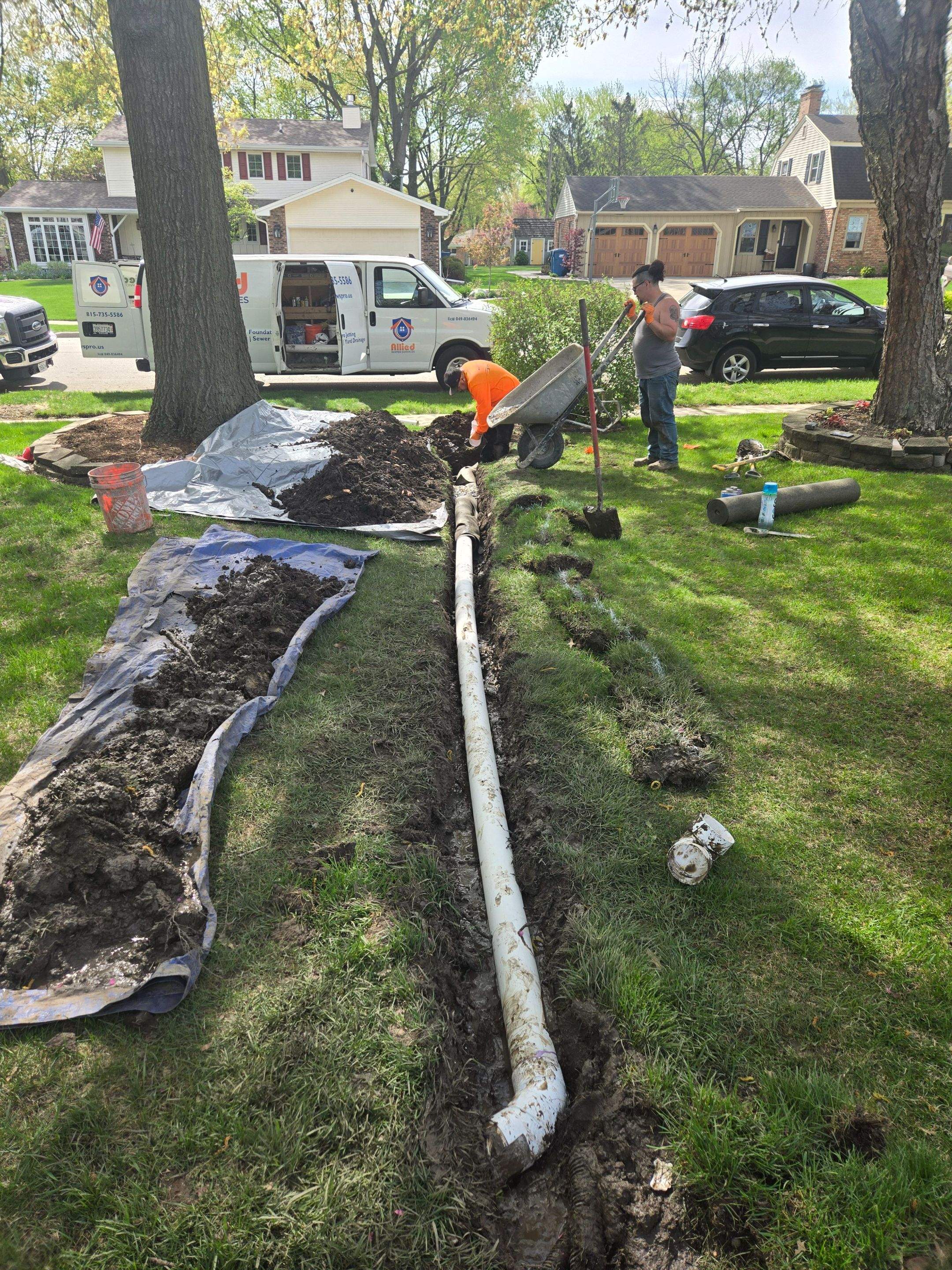 Exterior Sump Pump Discharge System by Allied Water Services