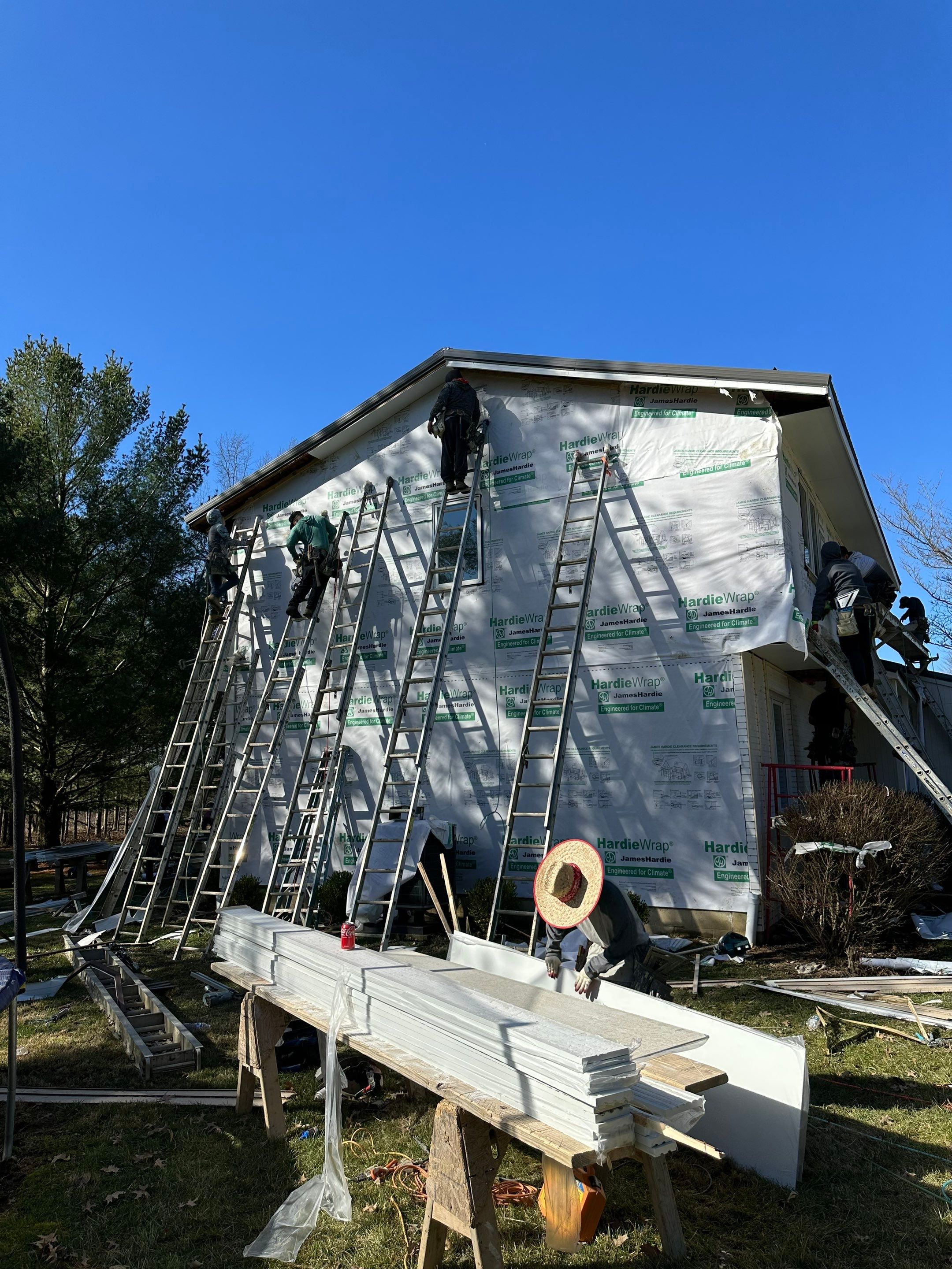 James Hardie Siding installation in New Albany by Best Exteriors Inc