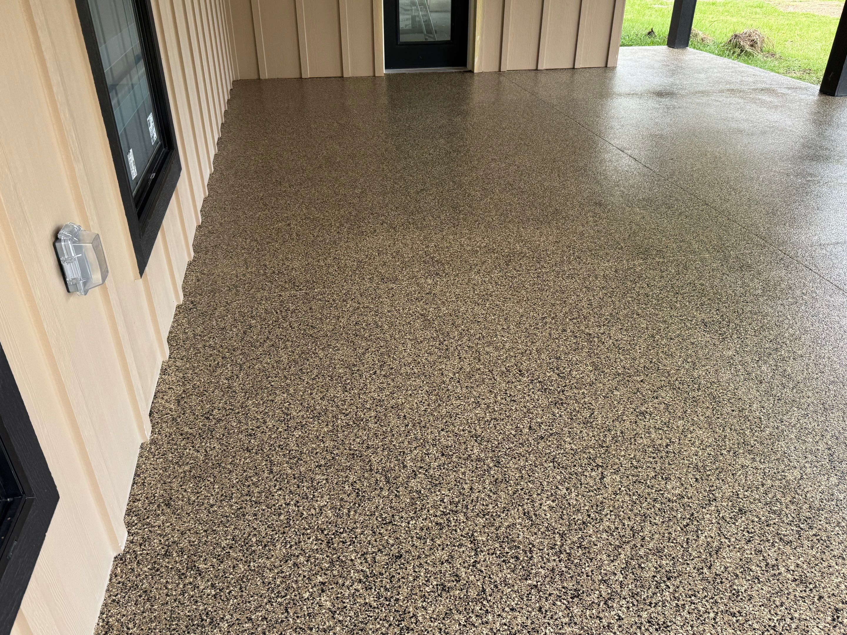 Carport in Hawthorne, FLin Aztec Beige by Cross Creek Concrete Coatings