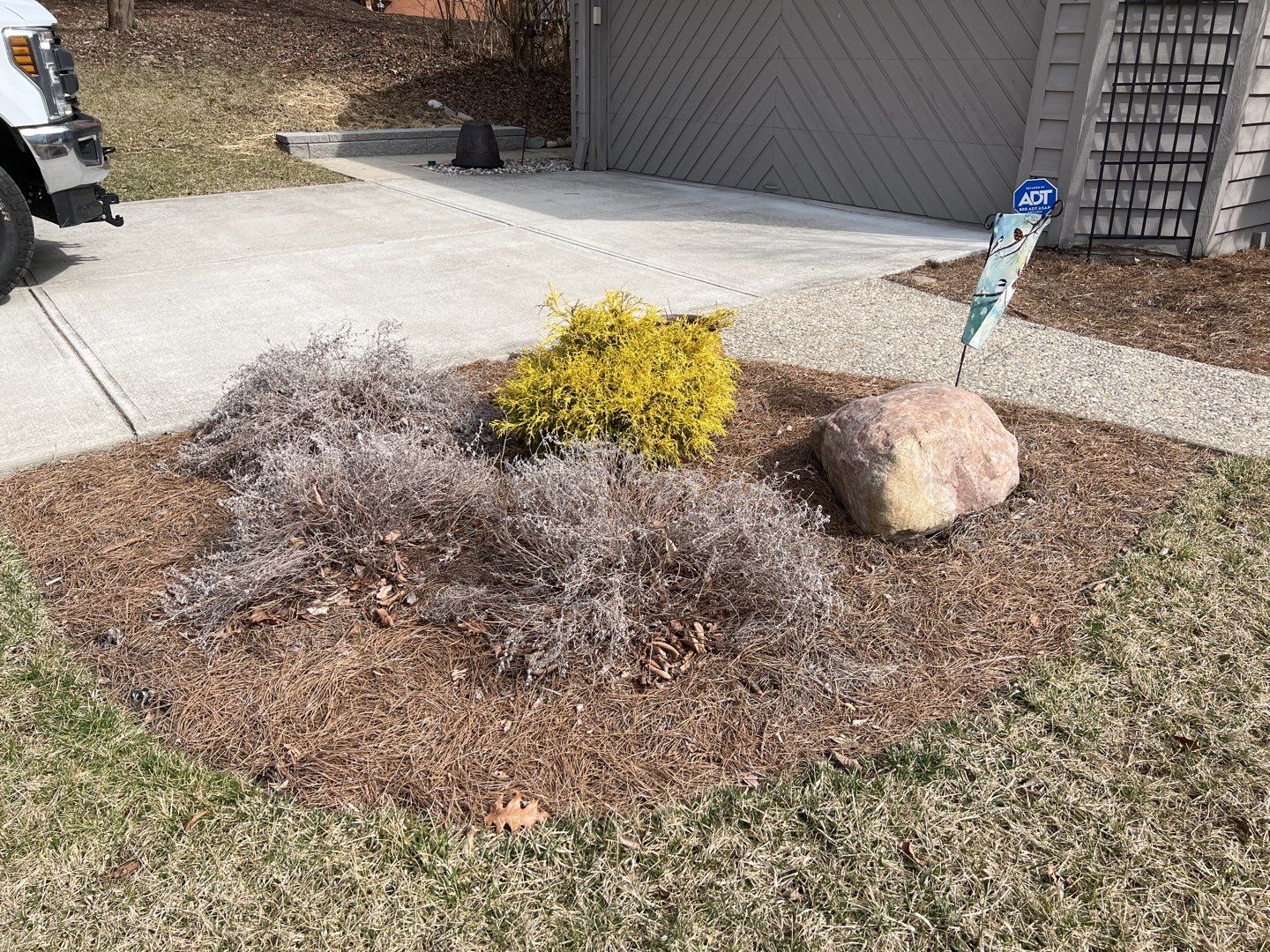Spring Clean Up using Pine Straw by Reisenberg’s Lawn & Landscape, LLC