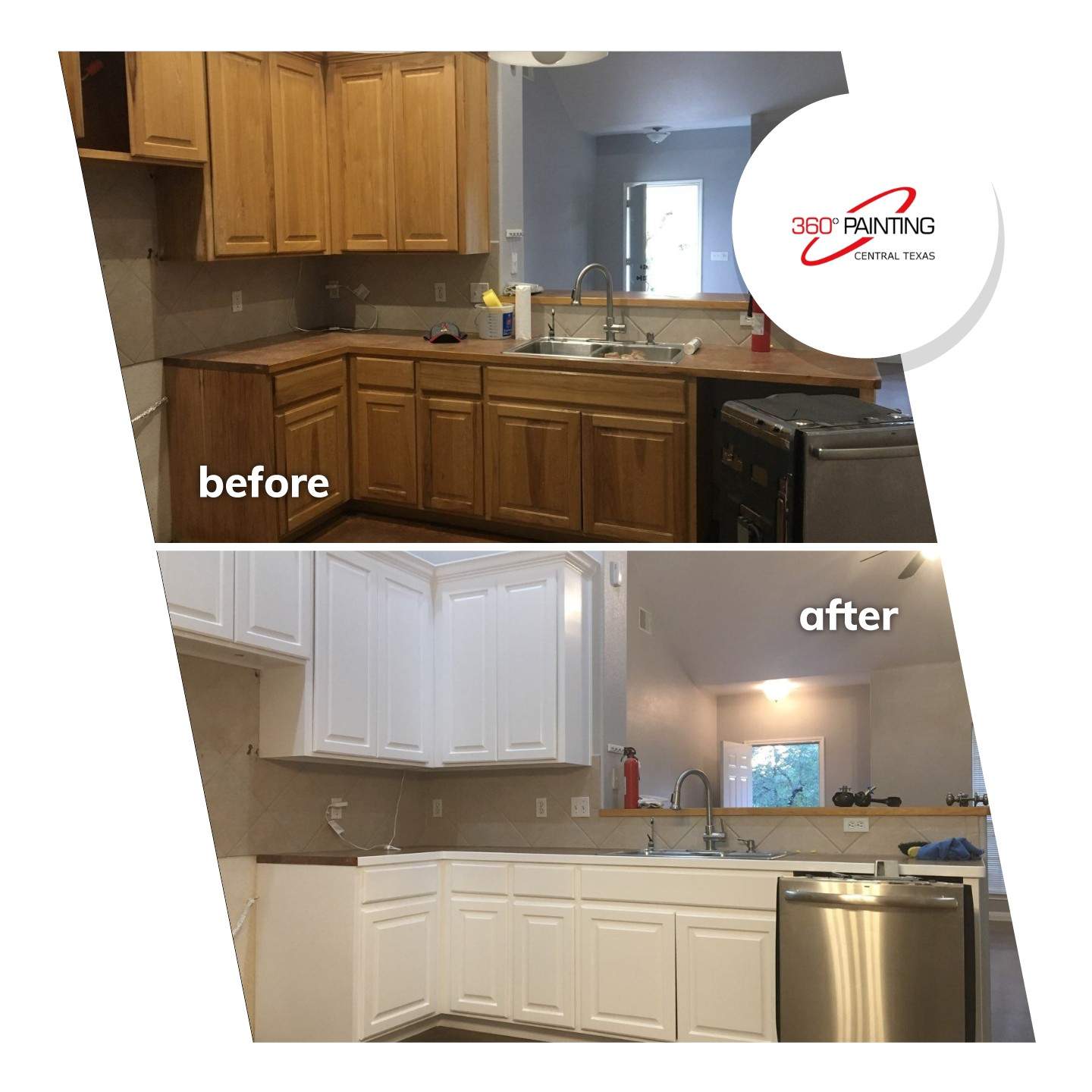 Cabinet Painting by 360 Painting Central Texas 