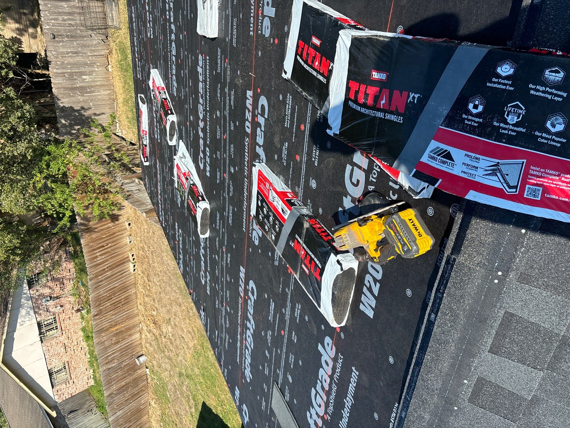 Residential Roofing Installation using Owen's Corning Duration (Lifetime) Shingles by Roof Repair Company