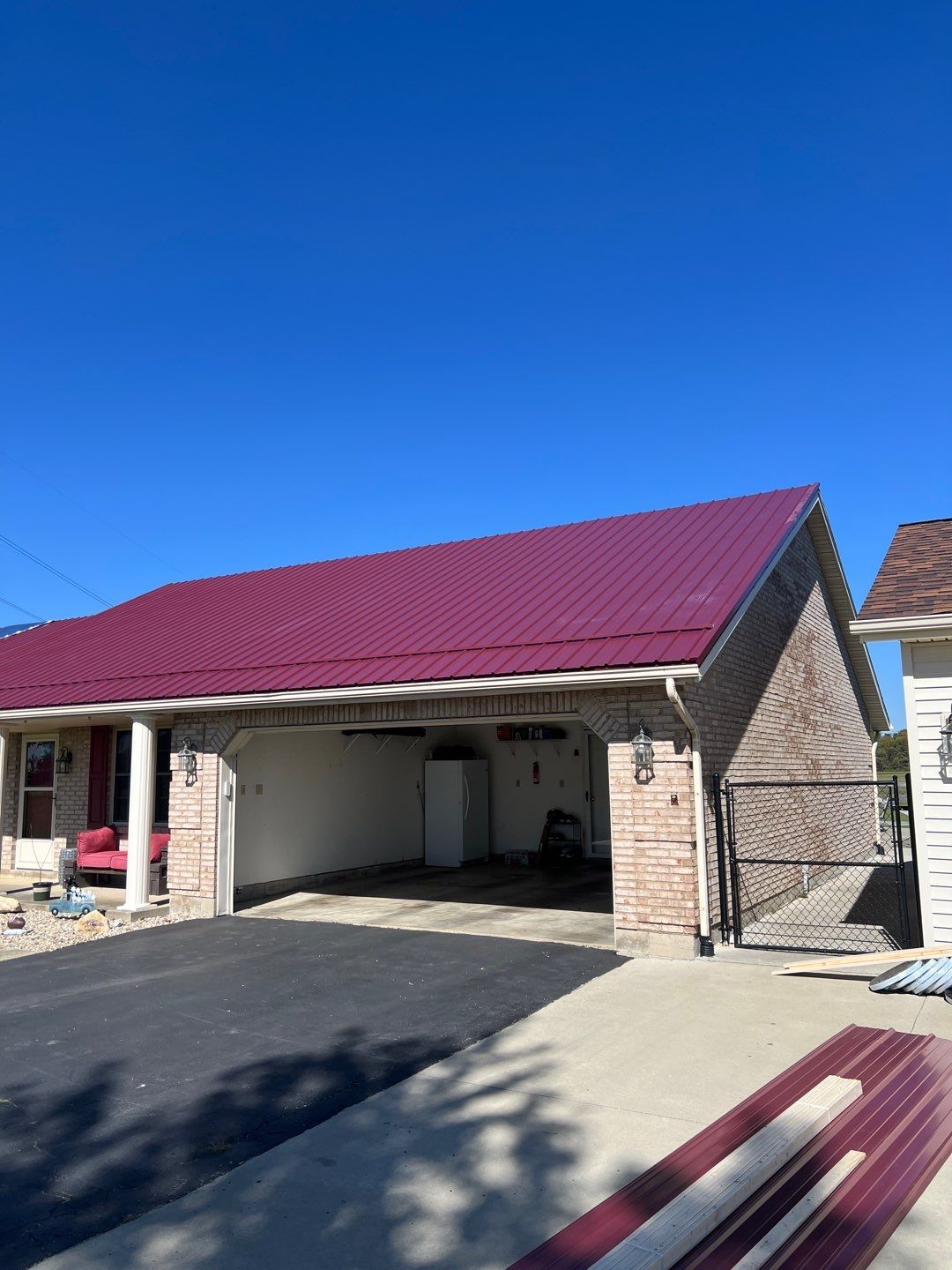 Residential Roofing Installation using Performance Panel Metal - Burgandy by RoofX 