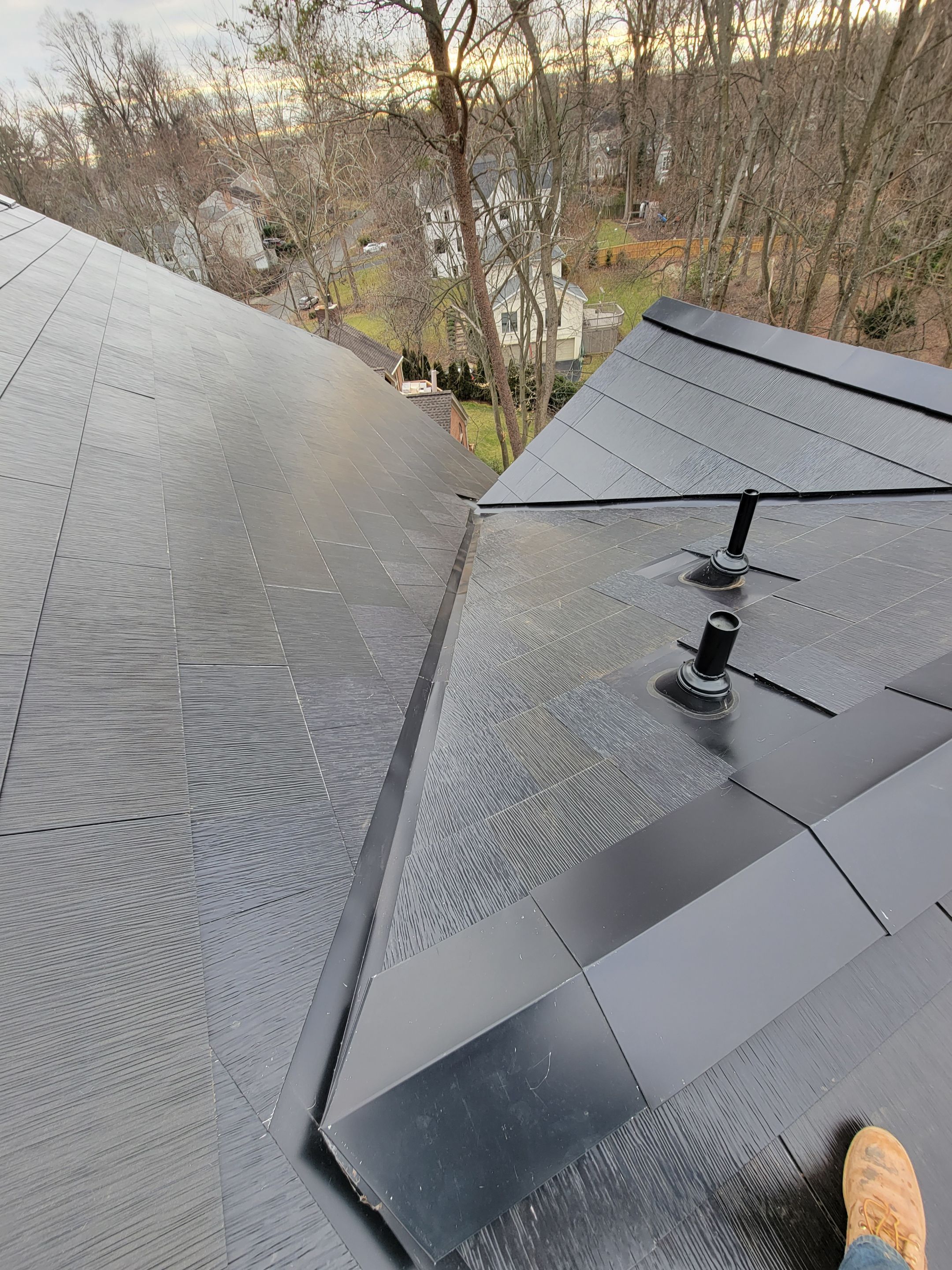 New Construction Tesla Solar Roof by American Home Contractors