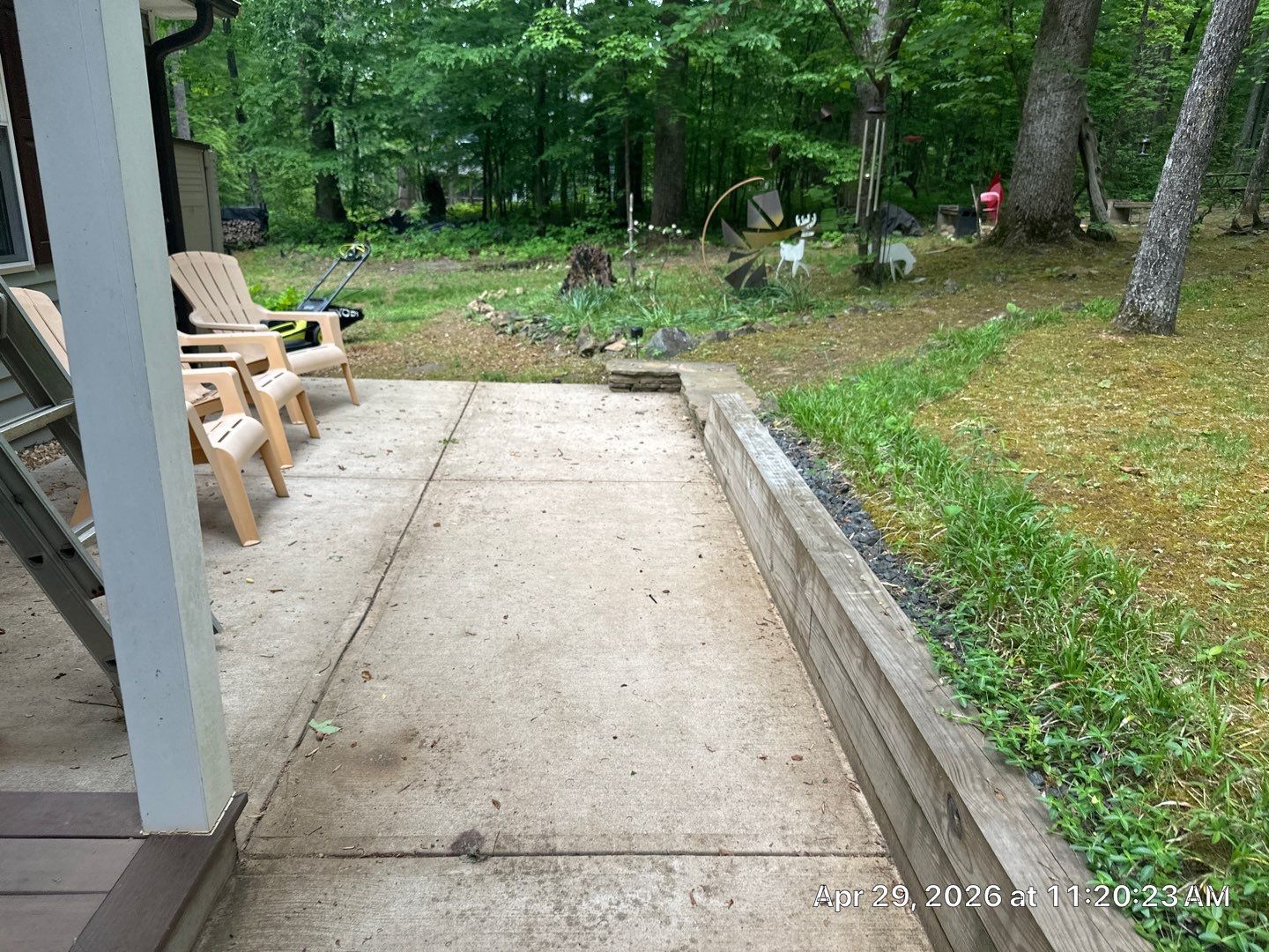 Deck using Wood Sealant and Concrete Using Concrete Sealant by DuraSeal