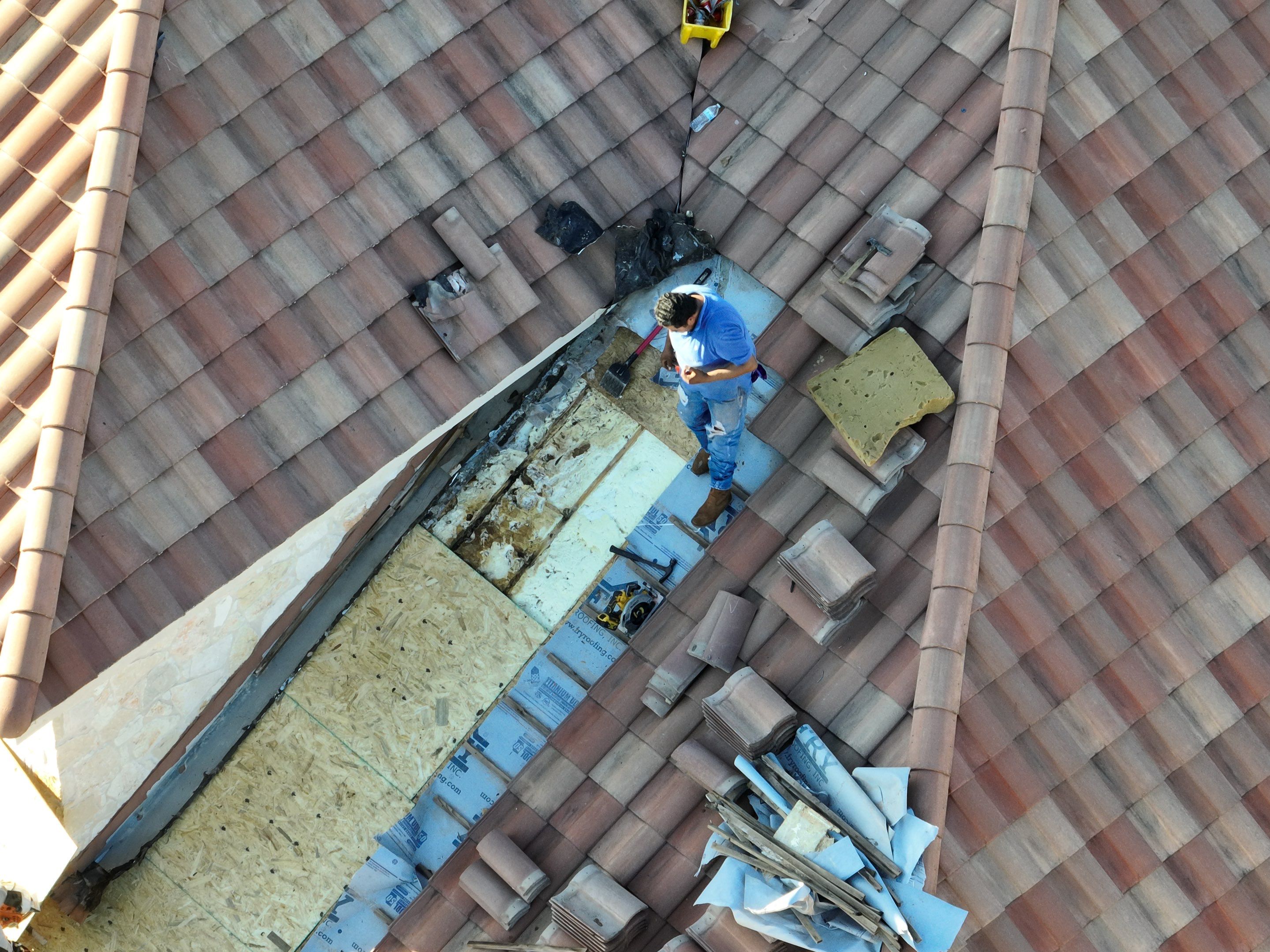 Tile Roof Repair  using Concrete S Tile by Premier Roofing and Contracting
