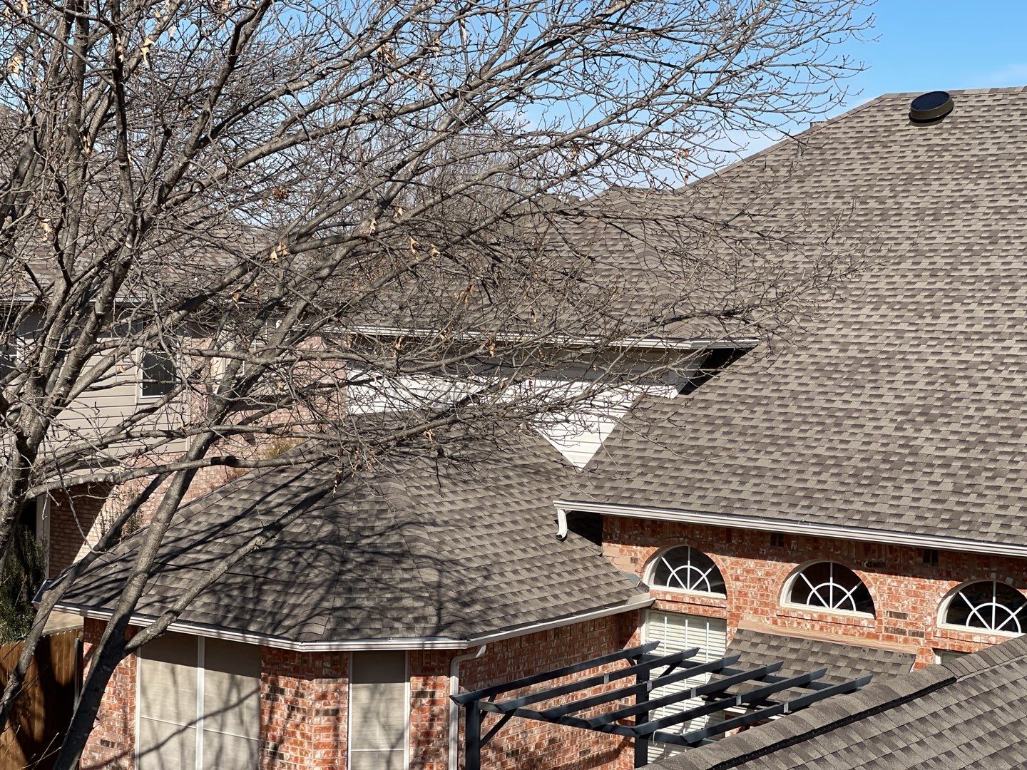 Major storm damage required full roof replacement along with other exterior repairs by First United Roofing & Construction