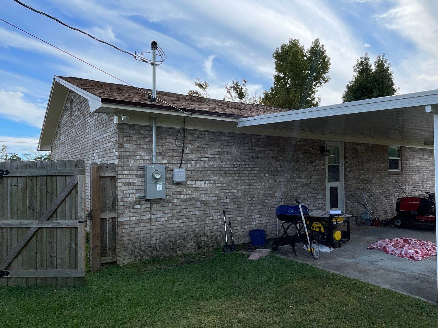 Almond Seamless Gutters by Gutter Professors