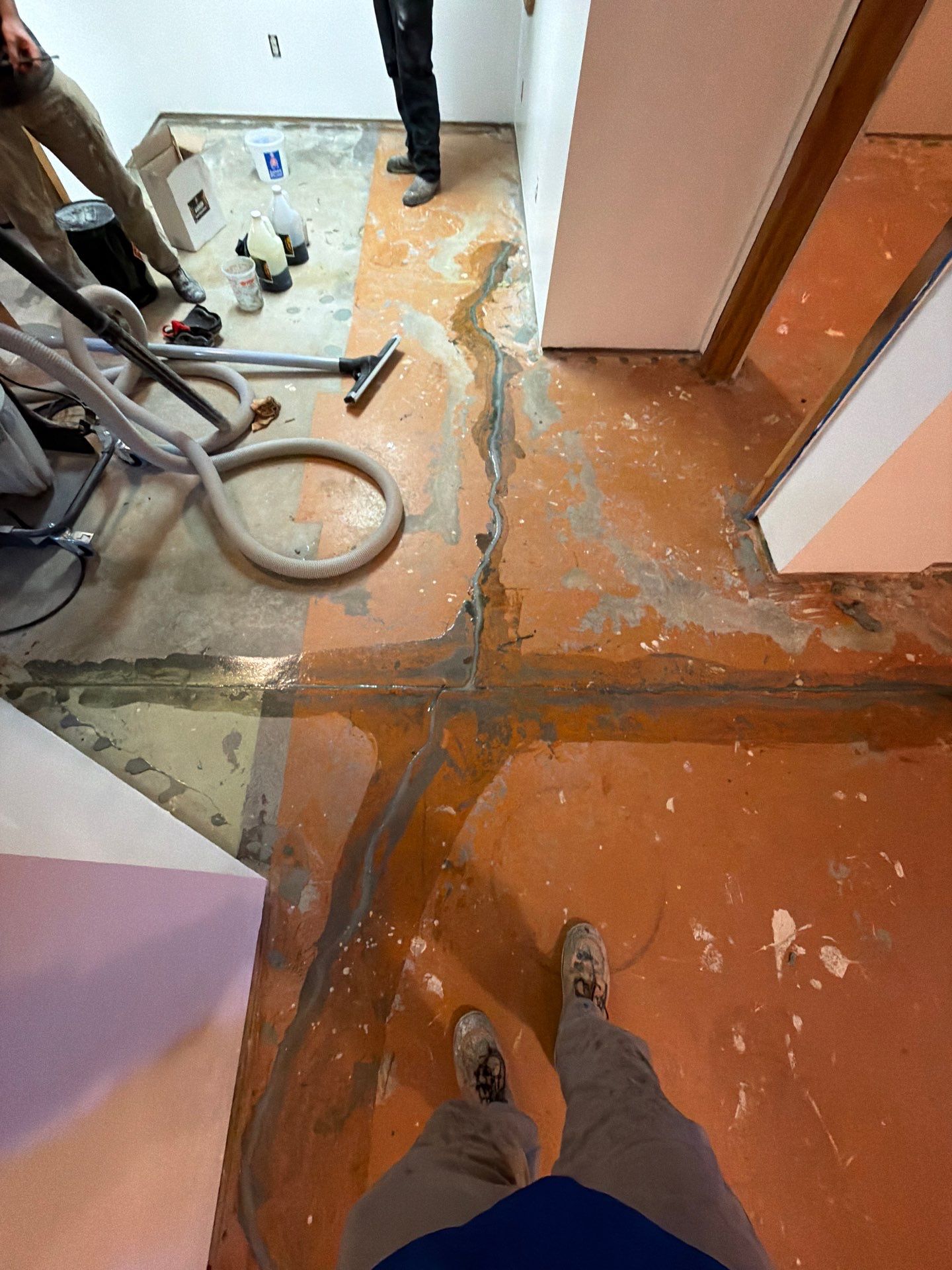 Basement Epoxy Flake Floor Installation and Surface Repair in Montague by Gordon Painting