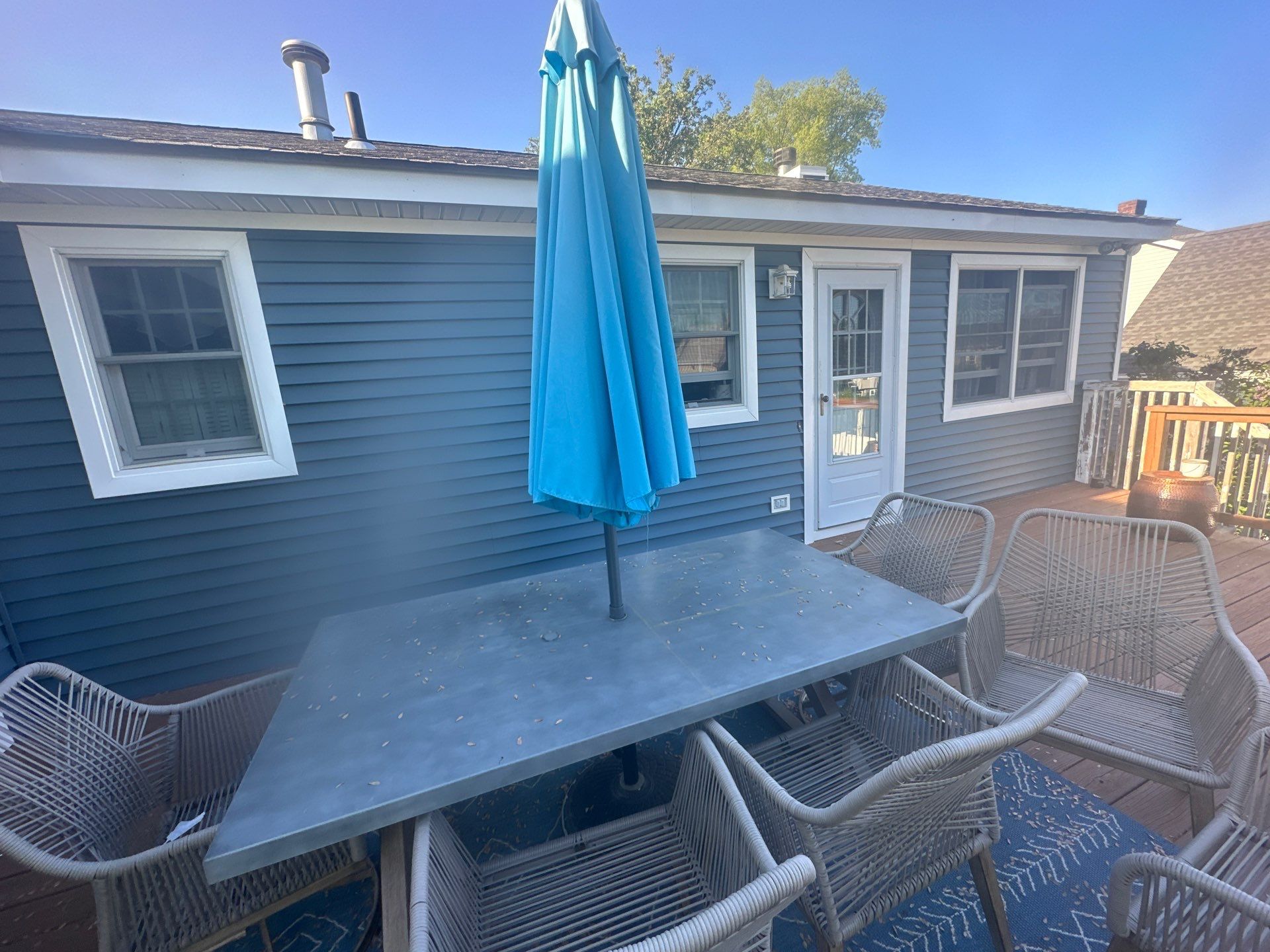 Siding Installation using Certainteed Cedar Impressions Straight Edge Perfection Shingles - D7 - Pacific Blue by A Plus Exterior